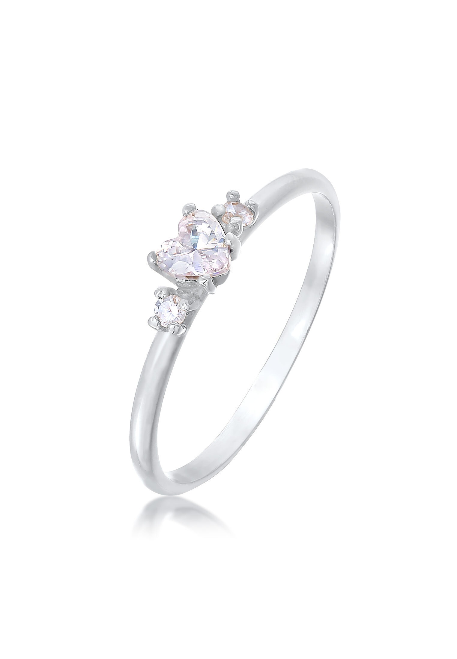 Elli Silberring »Ring Herz Zirkonia Liebe Verlobung 925 Silber«