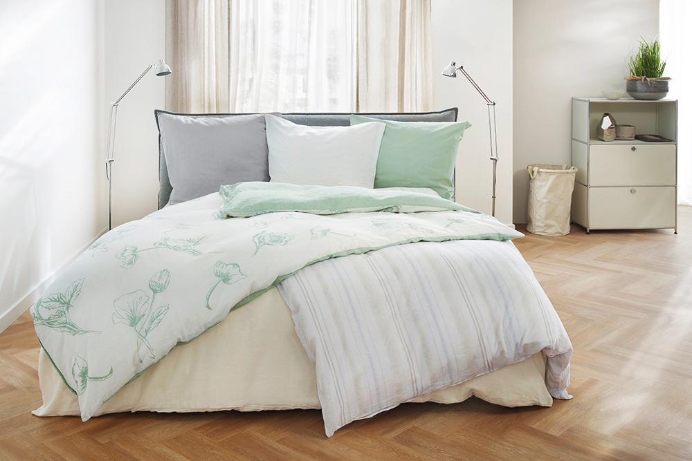 Primera Bettwäsche »Halbleinen-Bettwäsche« 2 tlg. 55% Baumwolle, 45% Leinen