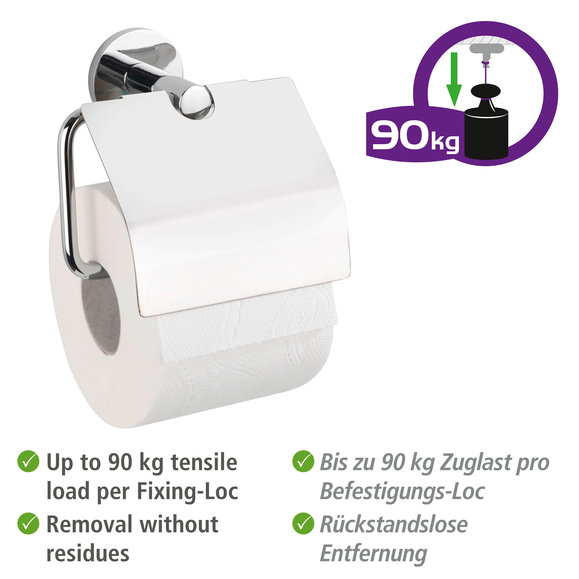 WENKO Toilettenpapierhalter »UV-Loc® Isera«, Befestigen ohne Bohren