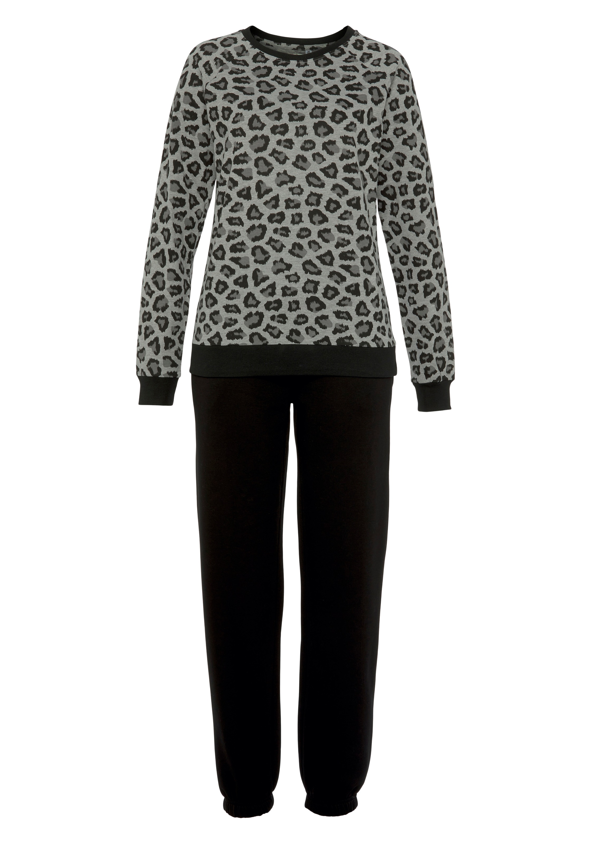 Vivance Dreams Pyjama, (2 tlg.), mit tonalem Animalprint