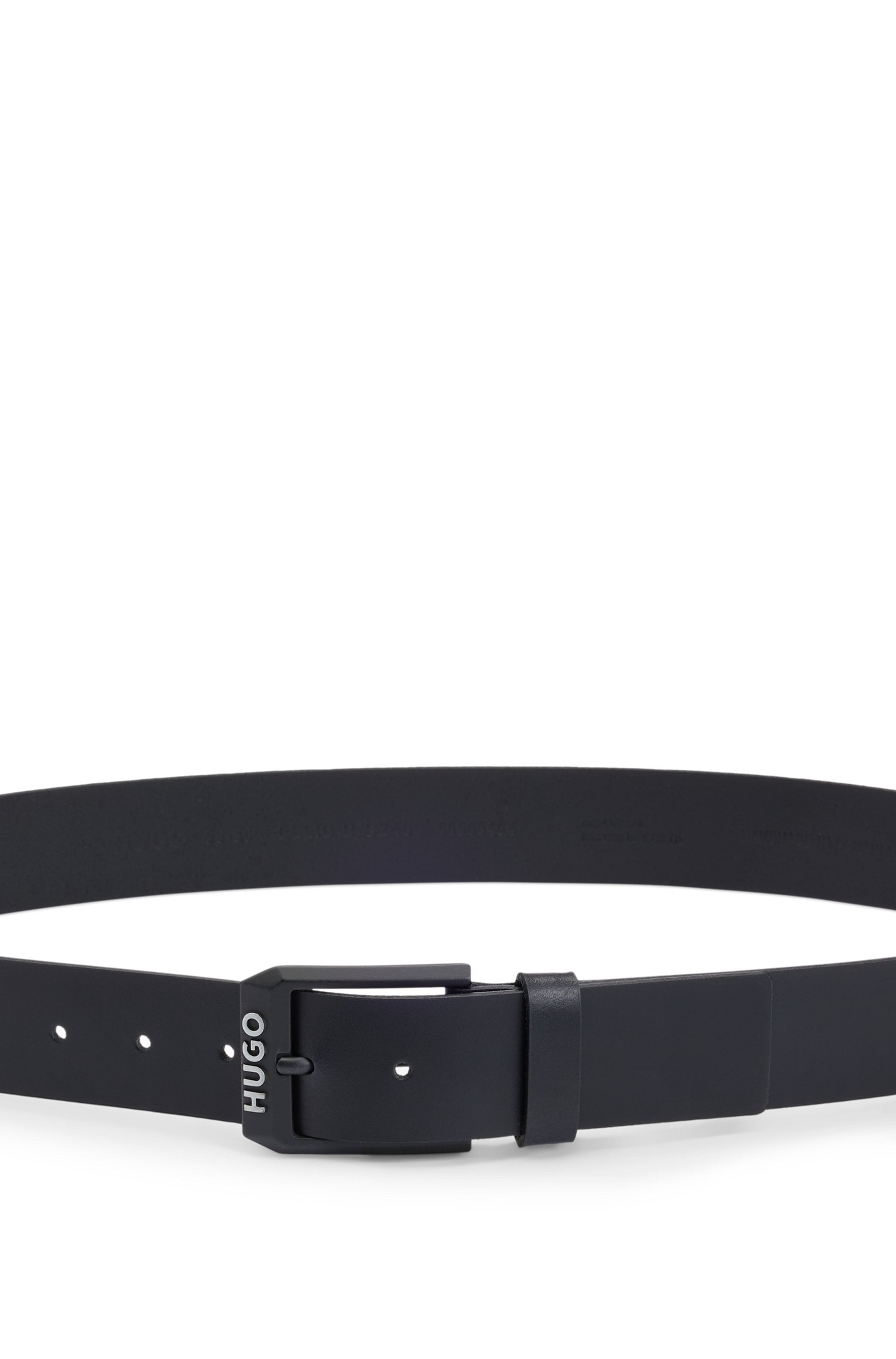 HUGO Ledergürtel »Gelio-B_Sz40«, HUGO Markenlabel, rote Ziehnaht