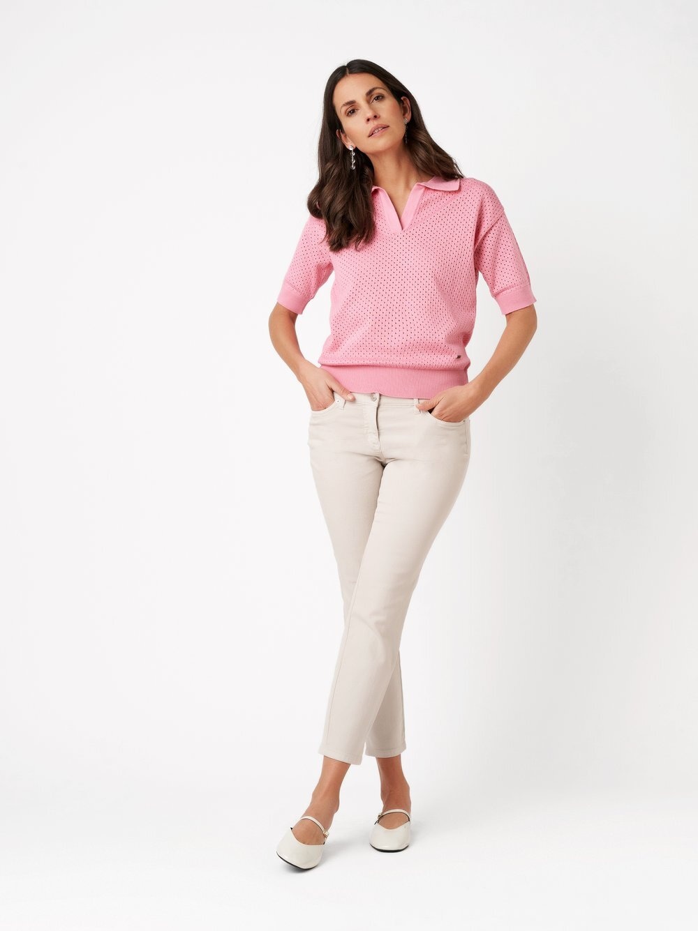 TONI Poloshirt »Greta« aus Lochstrick