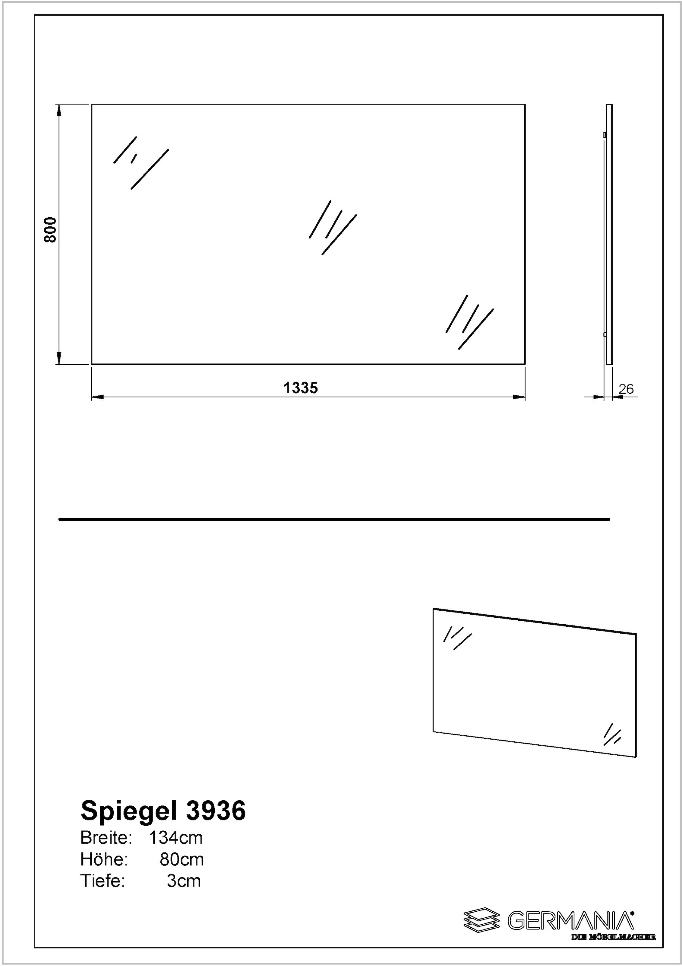 GERMANIA Garderoben-Set »GW-Libbiano«, (2 St.), 2 tlg. Set mit Spiegel