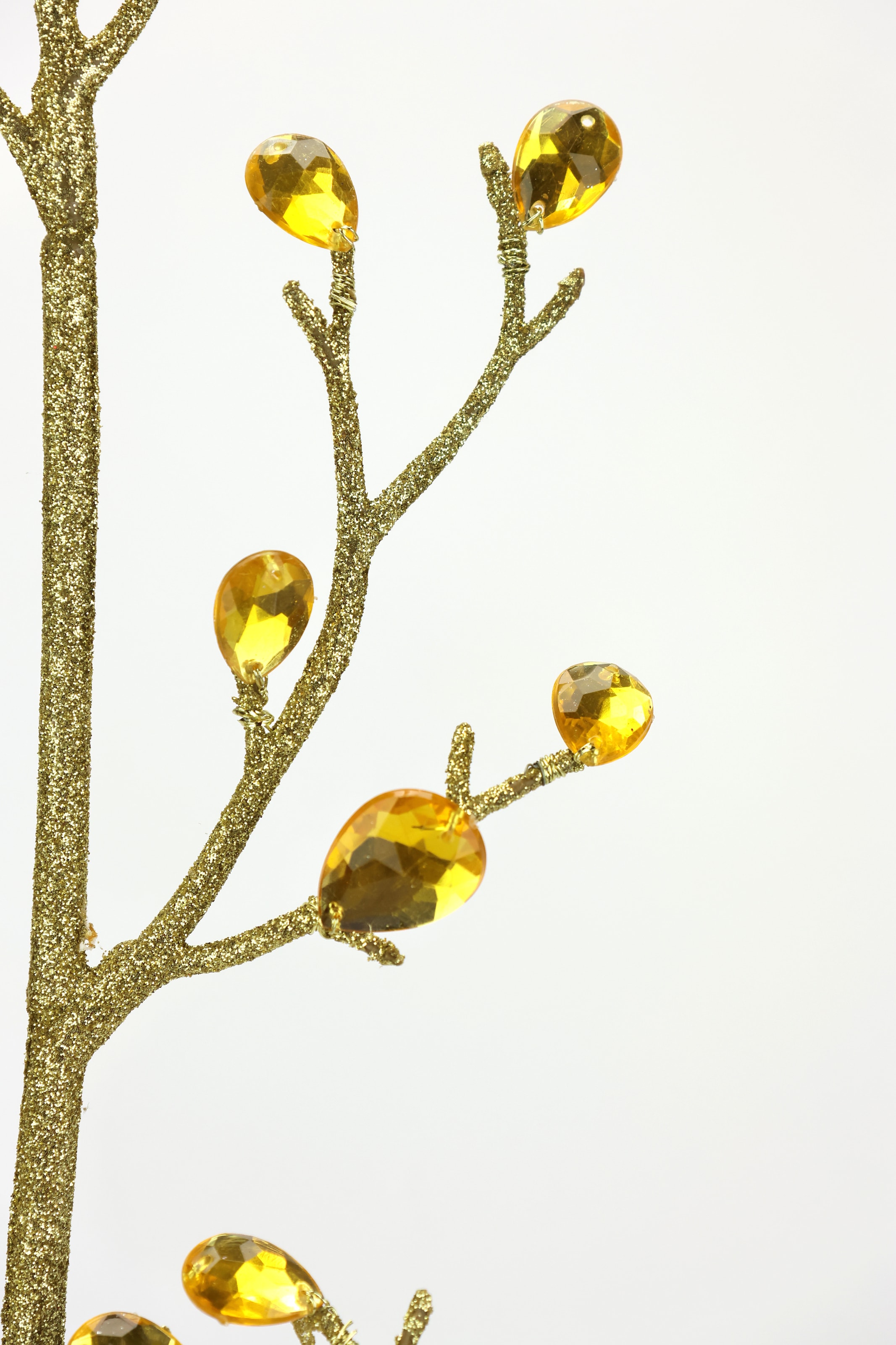 I.GE.A. Kunstzweig »Dekozweig« 2er Set 70cm Acryl Steine Blätter Adventskranz Floristik Deko Zweig