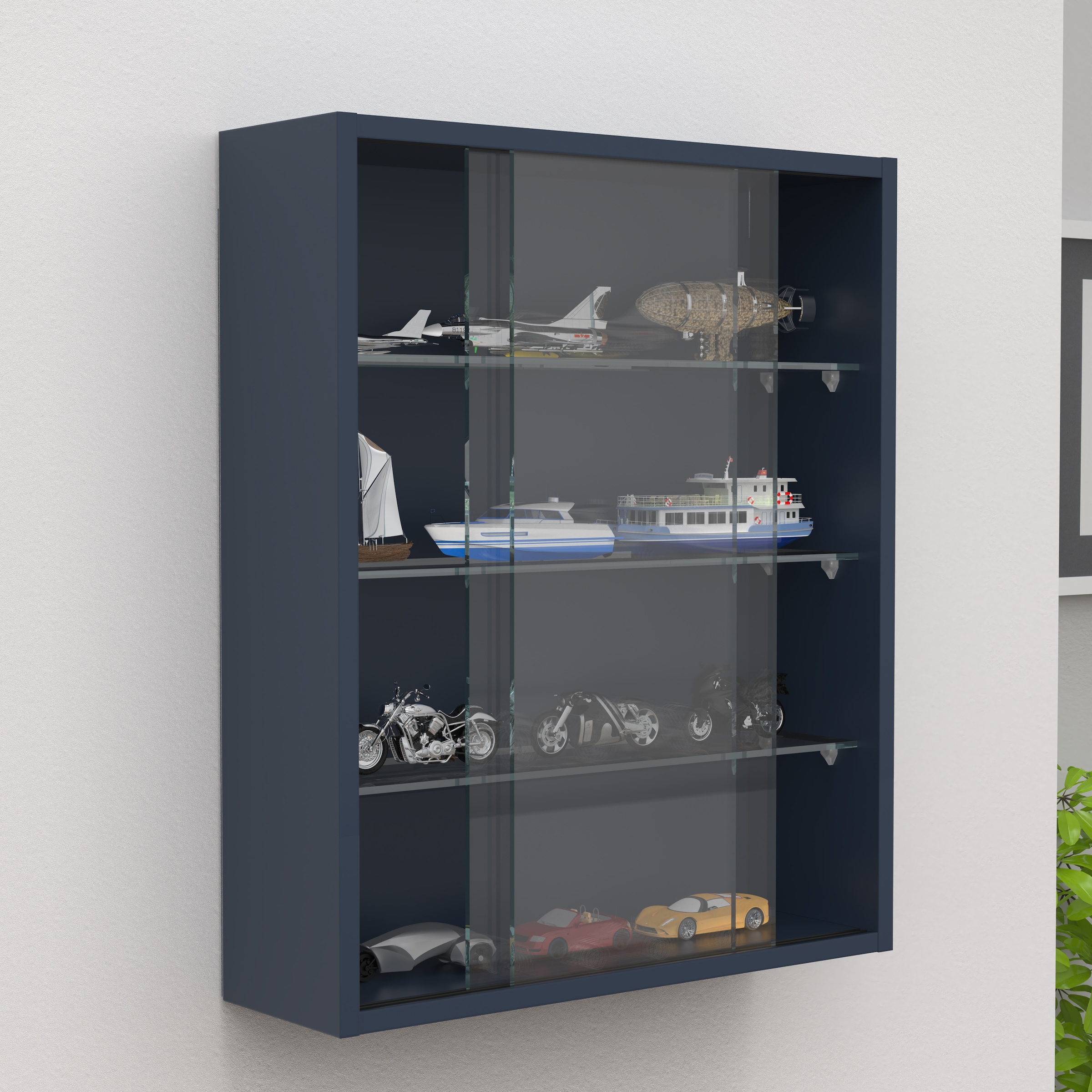 VCM Wandregal »Hängevitrine Wandvitrine Sammel Deko Drivalo M«