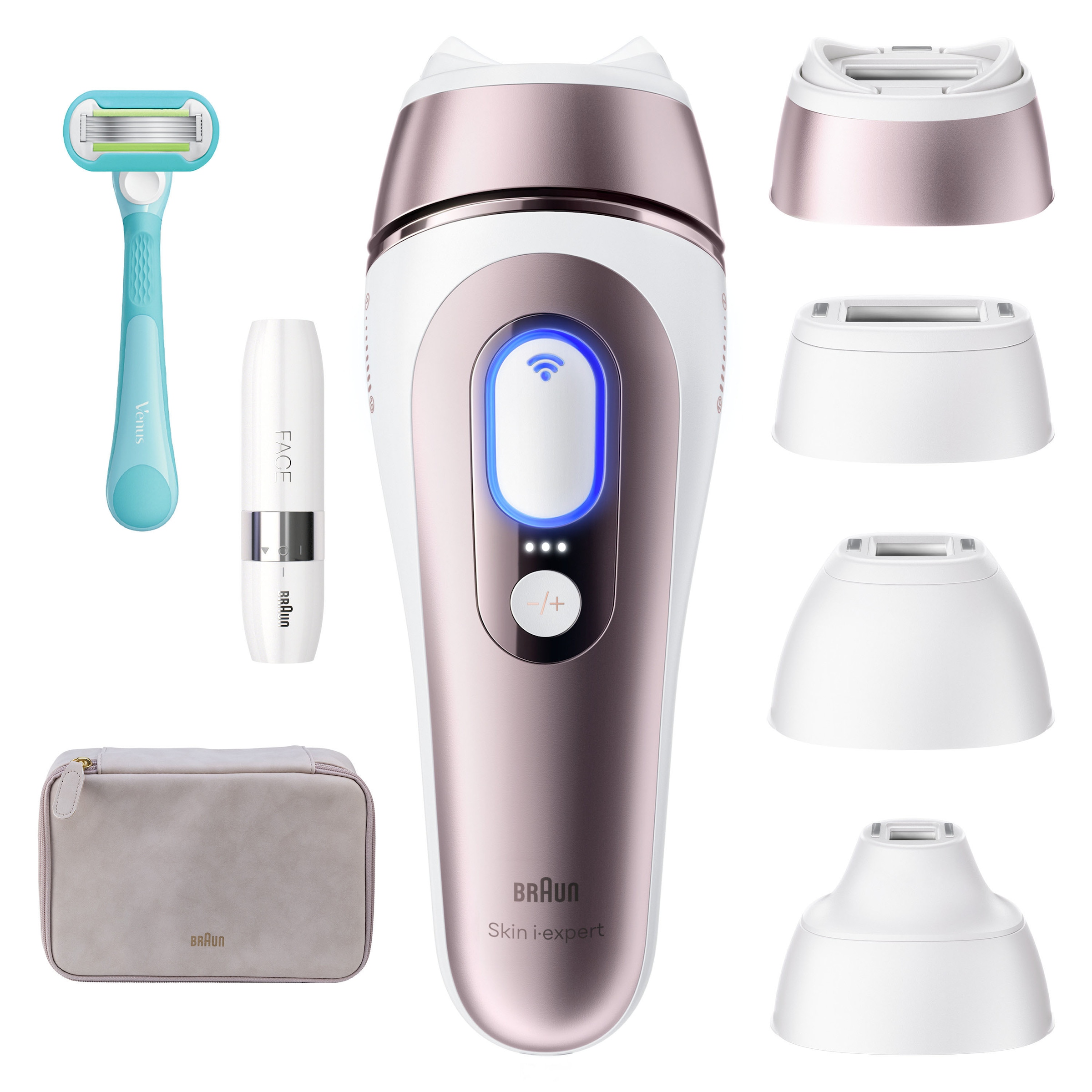 Braun IPL-Haarentferner »Braun Smart Skin i·expert PL7432« 400.000 Lichtimpulse Laser-Haarentfernung für Zuhause, Dauerhafte Haarreduzierung