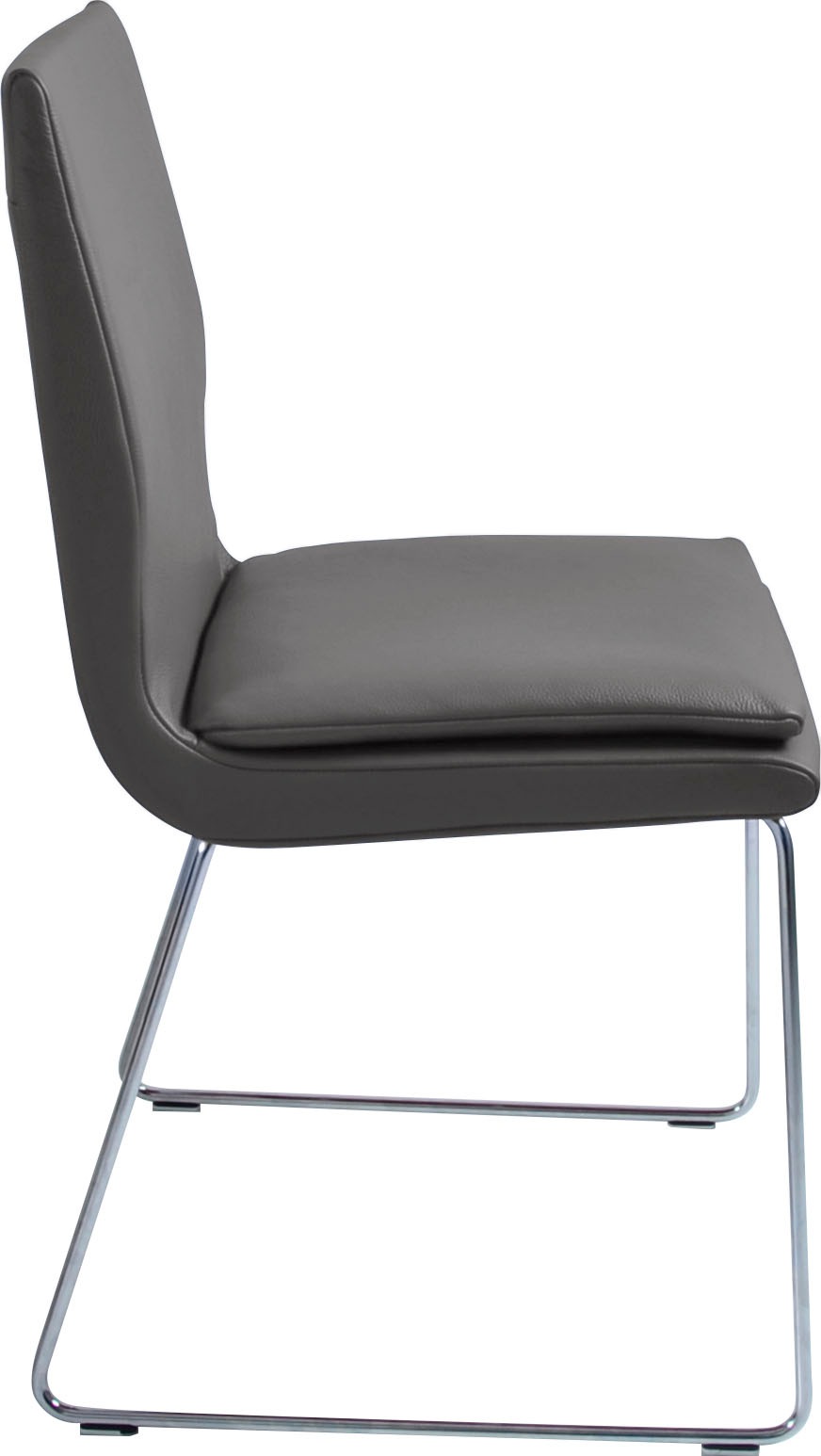 K+W Komfort & Wohnen Esszimmerstuhl »Creso« () mit Sitzkissen und Rundrohrkufe in Edelstahloptik gebürstet