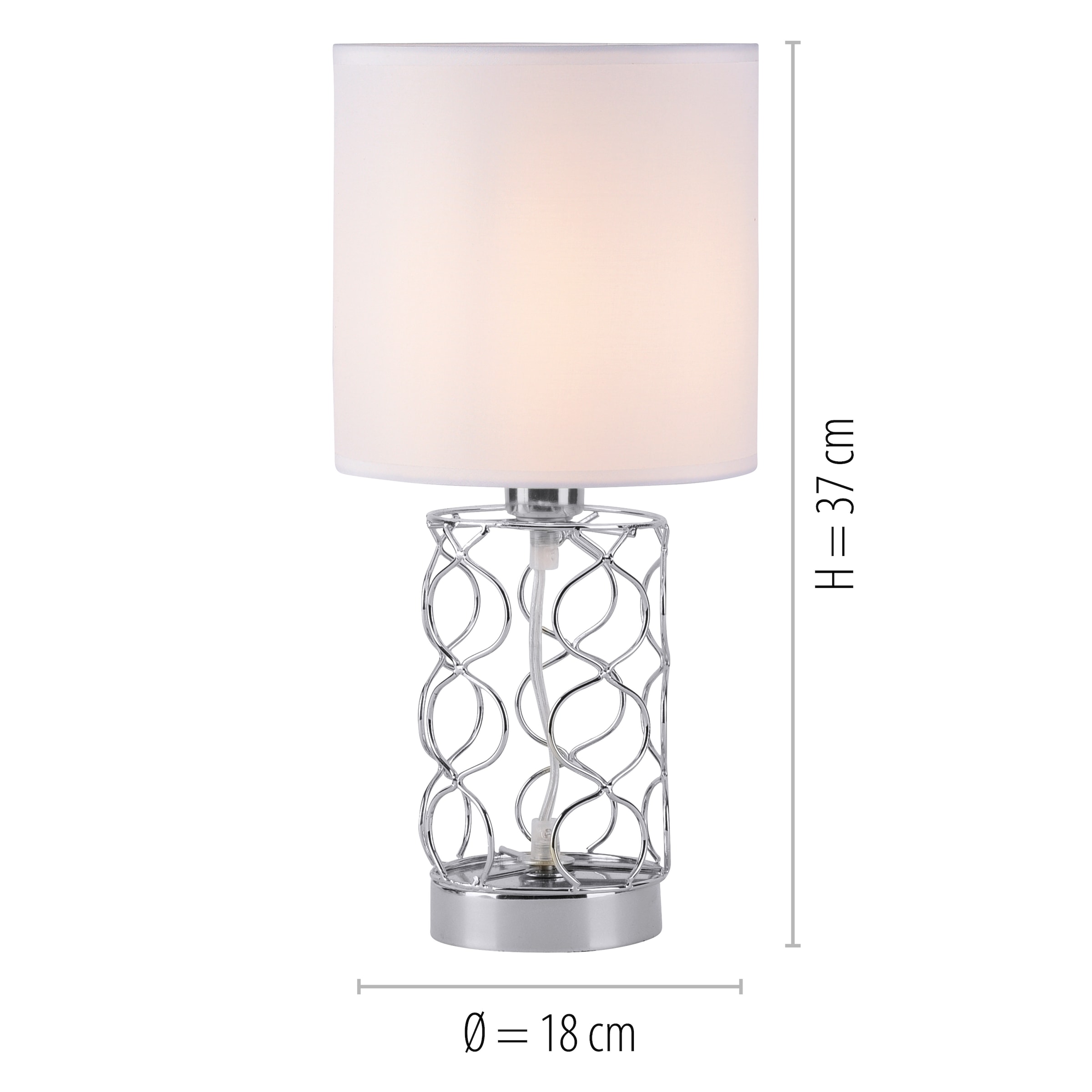 JUST LIGHT Tischleuchte »DEVA« E14 1 Stk. ExklusiveE14 , Schalter, Schnurschalter