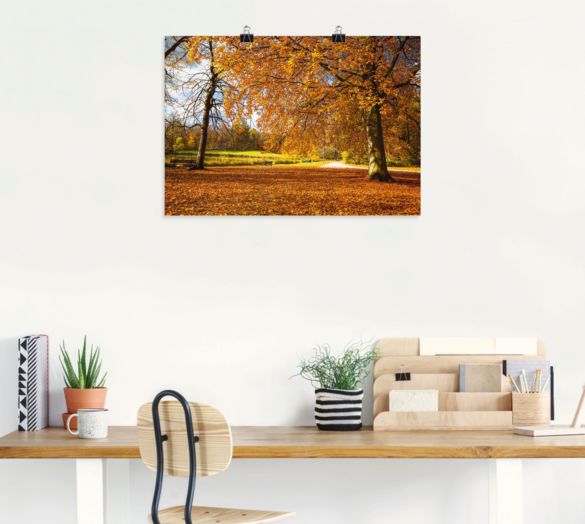 Artland Wandbild »Herbst bei Schlosses Nymphenburg« Wiesen & Bäume 1 Stk. tlg. als Leinwandbild, Poster in verschied. Größen