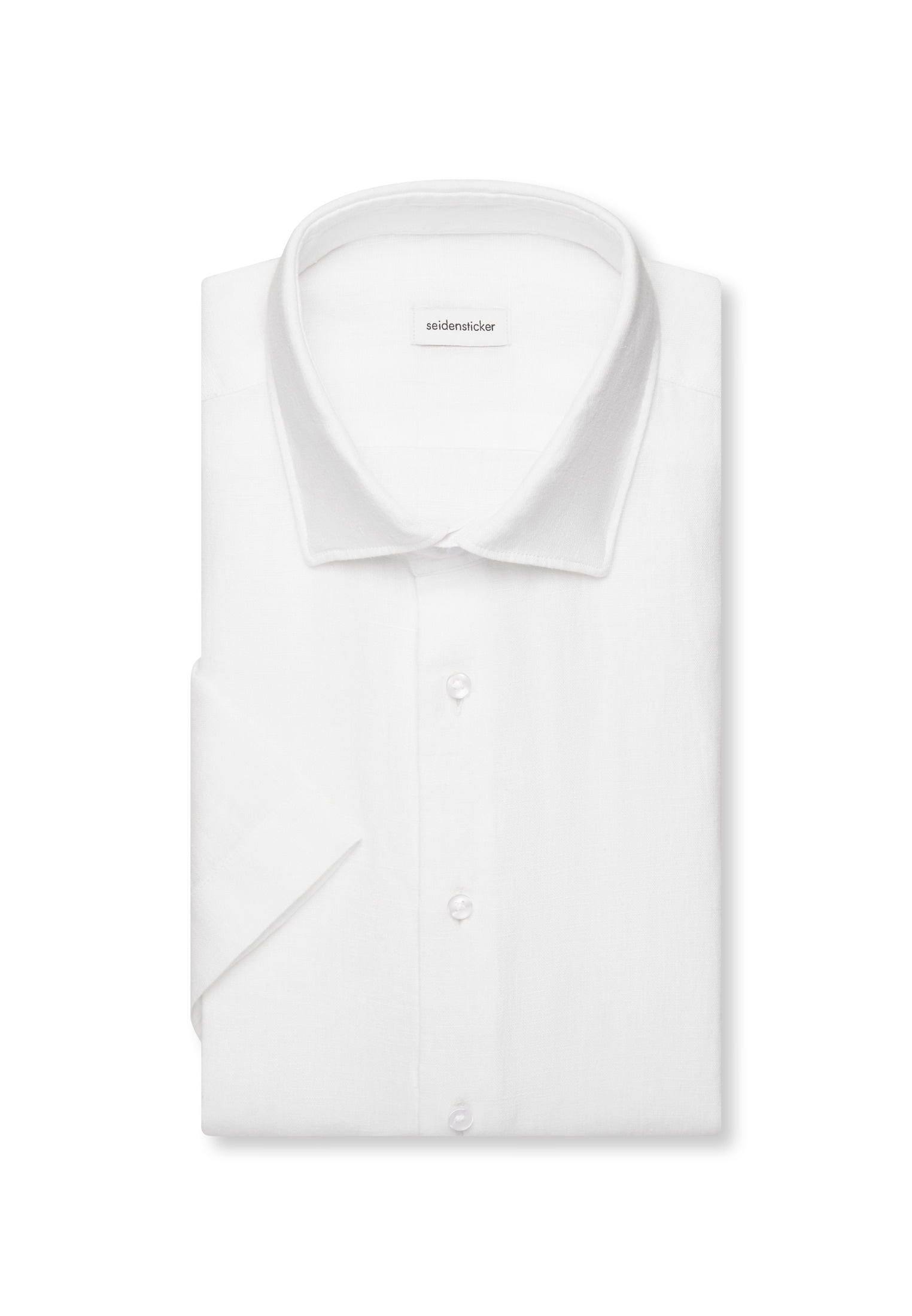 seidensticker Leinenhemd »Schwarze Rose« Shaped 1/2 Kentkragen Uni