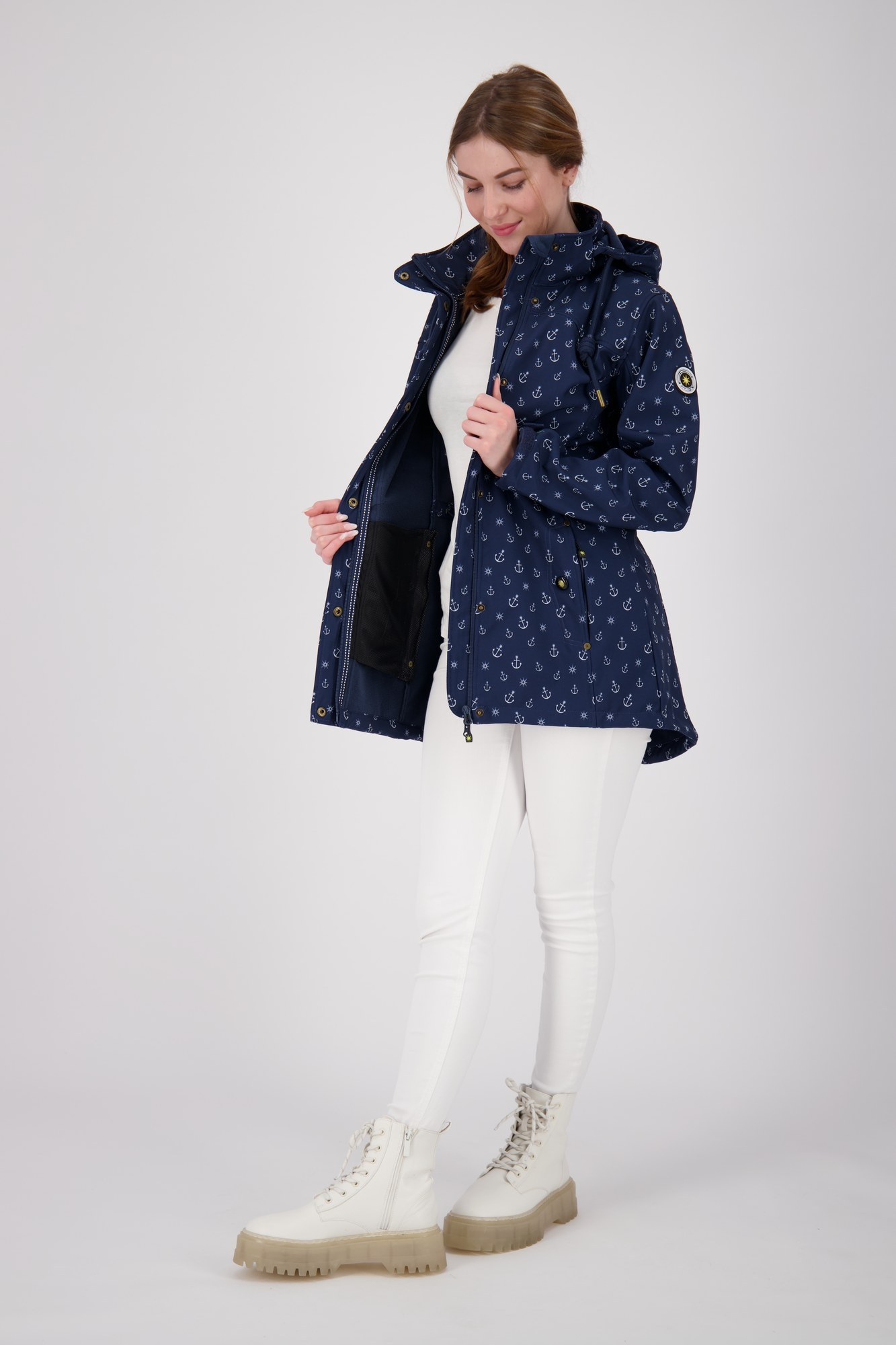 ankerglut Funktionsjacke »Friesennerz Ankerglutschein II Regenmantel, Longjacket« mit Kapuze auch in Großen Größen erhältlich