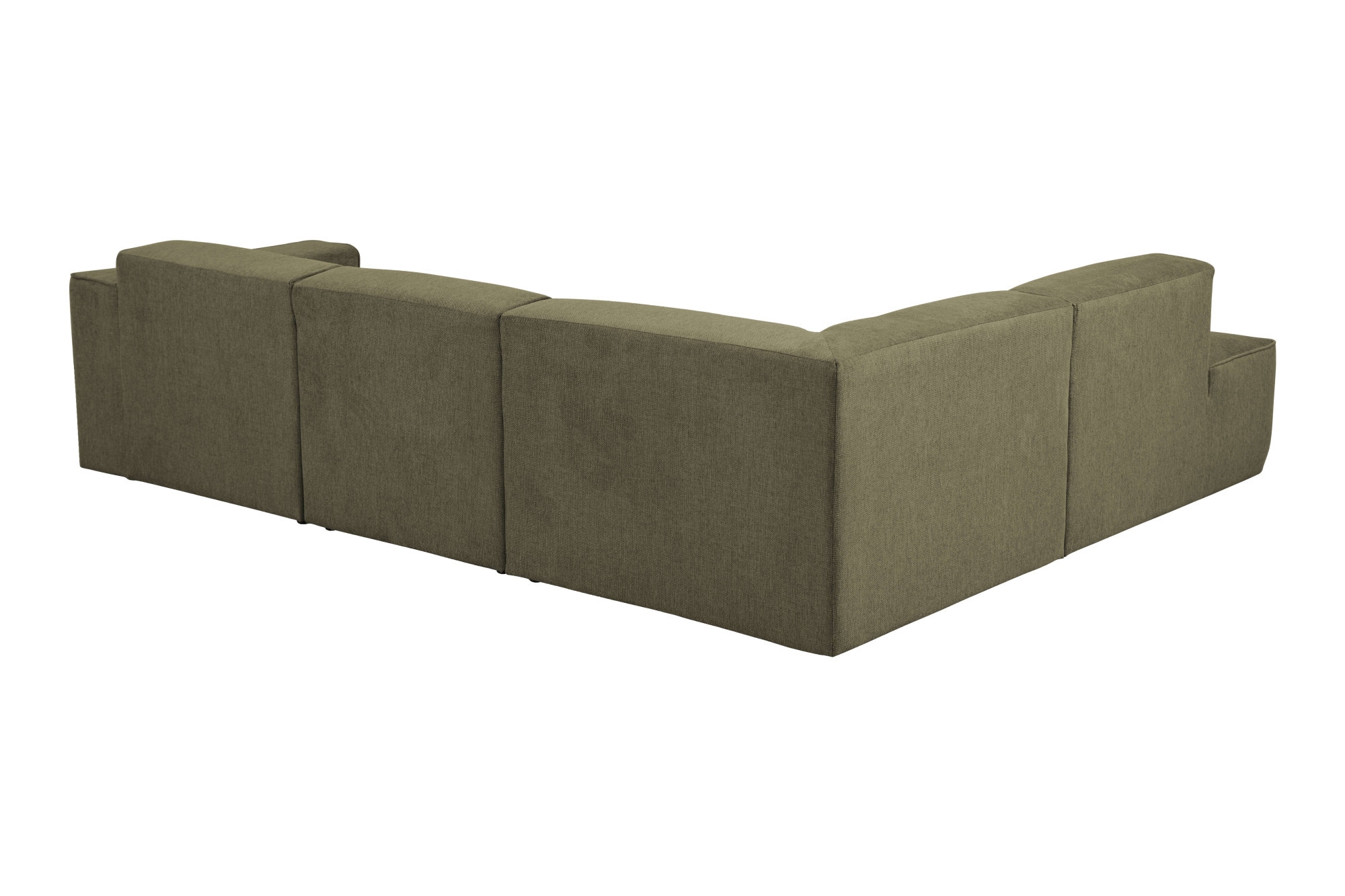 andas Ecksofa »Noord mit Kedernaht, Breite 282 cm«, Cord, Struktur, Webstoff, mit Wellenunterfederung, Massivholzrahmen