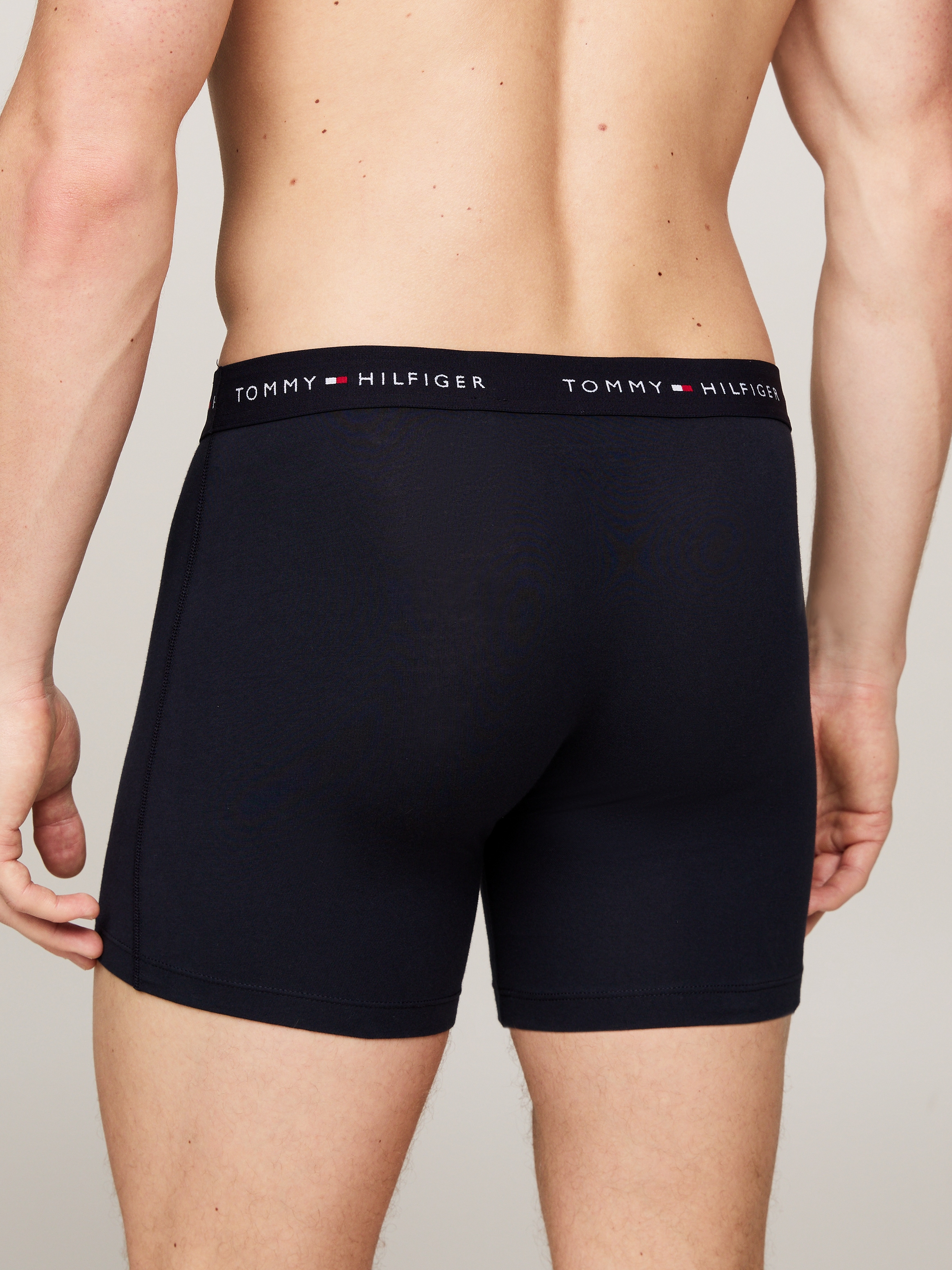 Tommy Hilfiger Underwear Boxershorts »3P BOXER BRIEF WB«, (Packung, 3 St., 3er-Pack), mit kontrastfarbenem Logobund