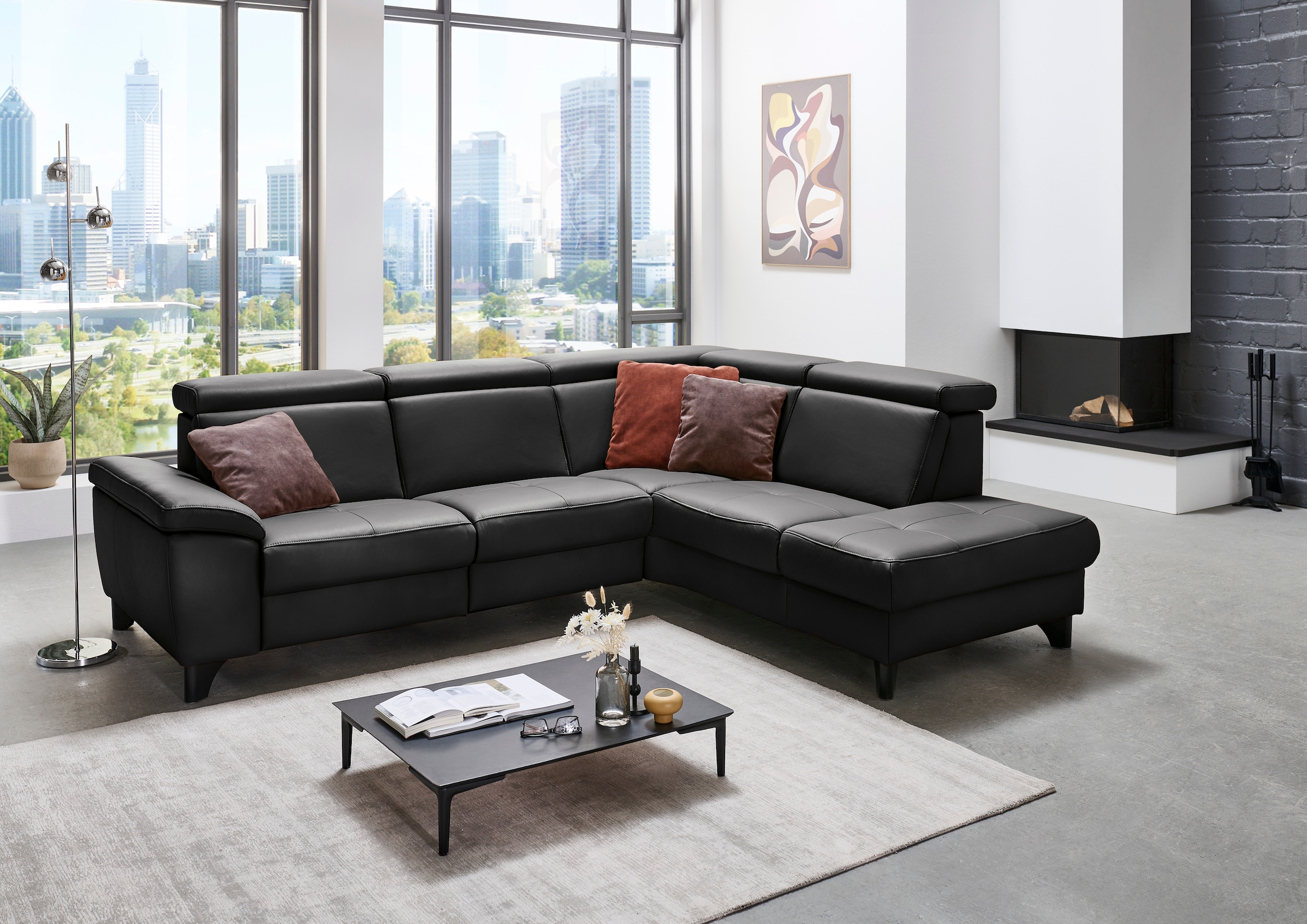 Die PlanBar Ecksofa »PN-EM23166 L-Form«, optional mit Kopfteilverstellung und Stauraum
