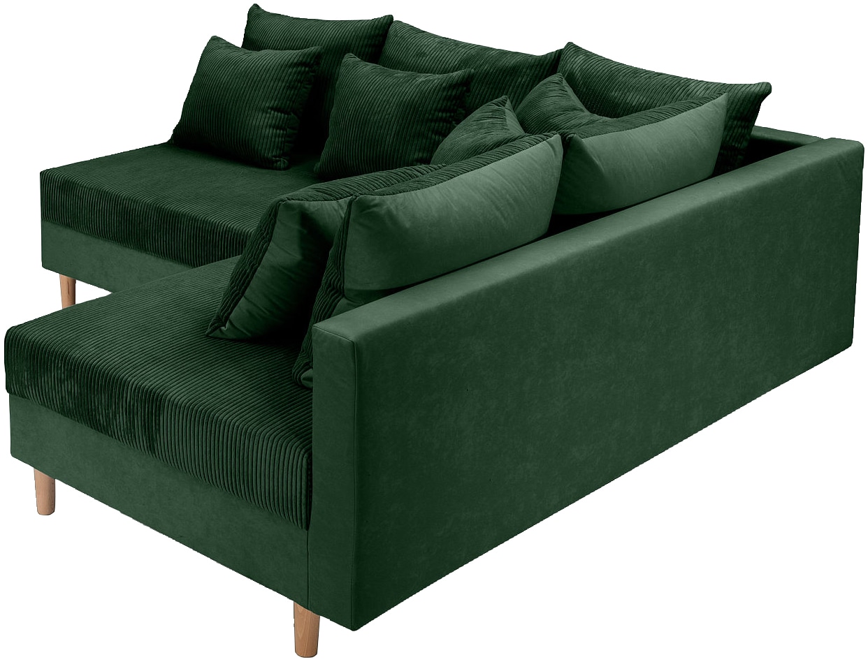 COLLECTION AB Ecksofa »L-Form«, Ecksofa,Ottomane rechte Seite montierbar,Komfortablen bonnelfederkern