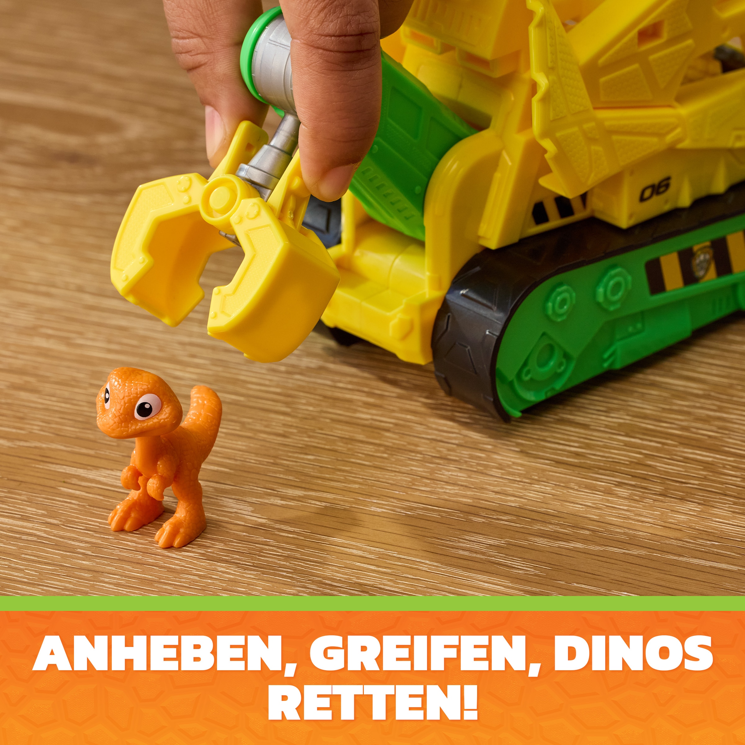 Spin Master Spielzeug-Auto »PAW Patrol: Der Dino Film, Rubbles Dino-Rettungs-Bulldozer«