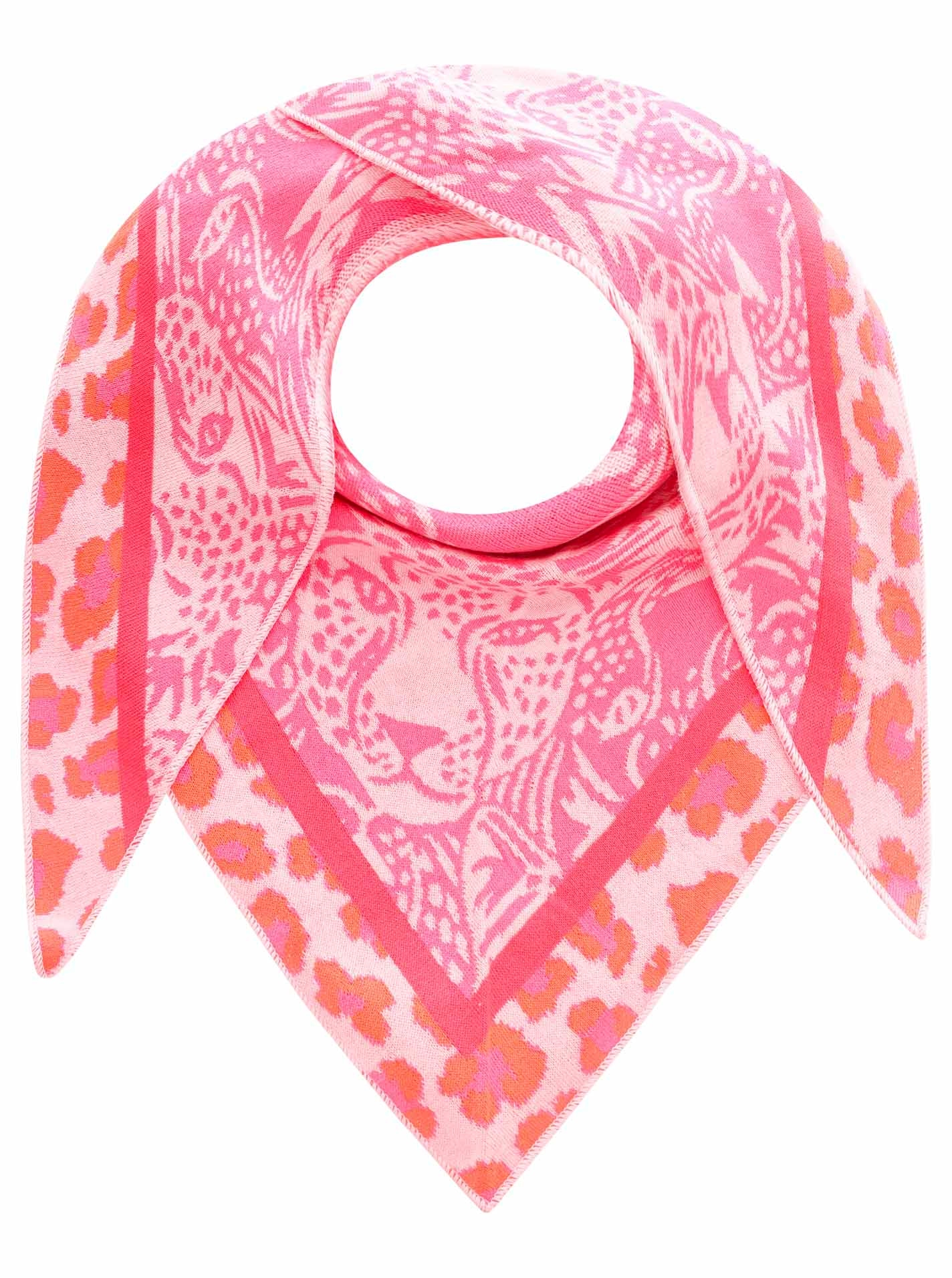 Zwillingsherz Dreieckstuch »"Angry Leo"« Leopardmuster, Strick, wärmend