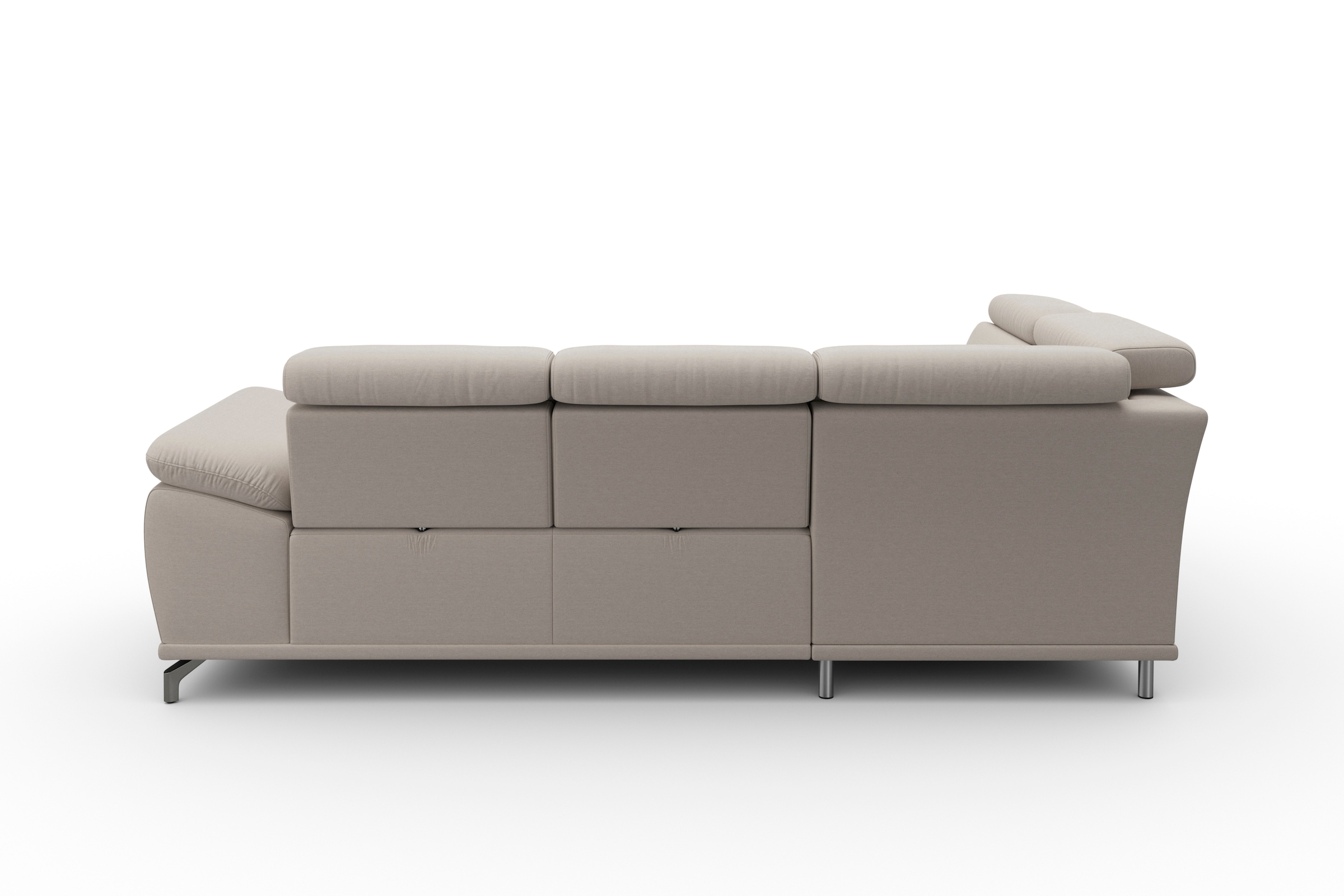 sit&more Ecksofa »Cabrio L-Form, mit Sitztiefenverstellung, Arm- und Kopfteilverstellung«, 3 Nierenkissen, Federkern, optional Bettfunktion und Stauraum