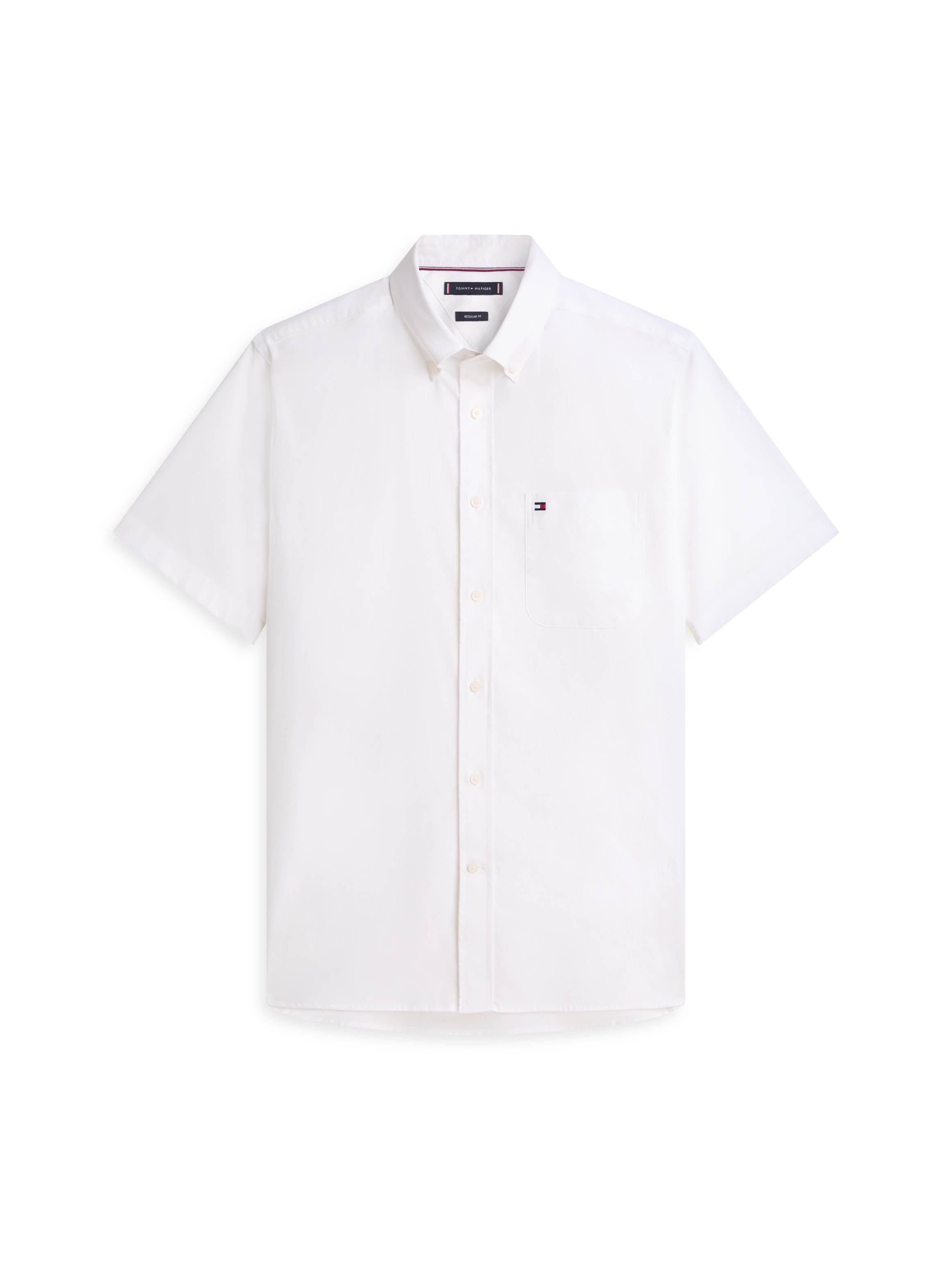 Tommy Hilfiger Kurzarmhemd »LIGHT OXFORD SOLID« regular fit, Button-down-Kragen