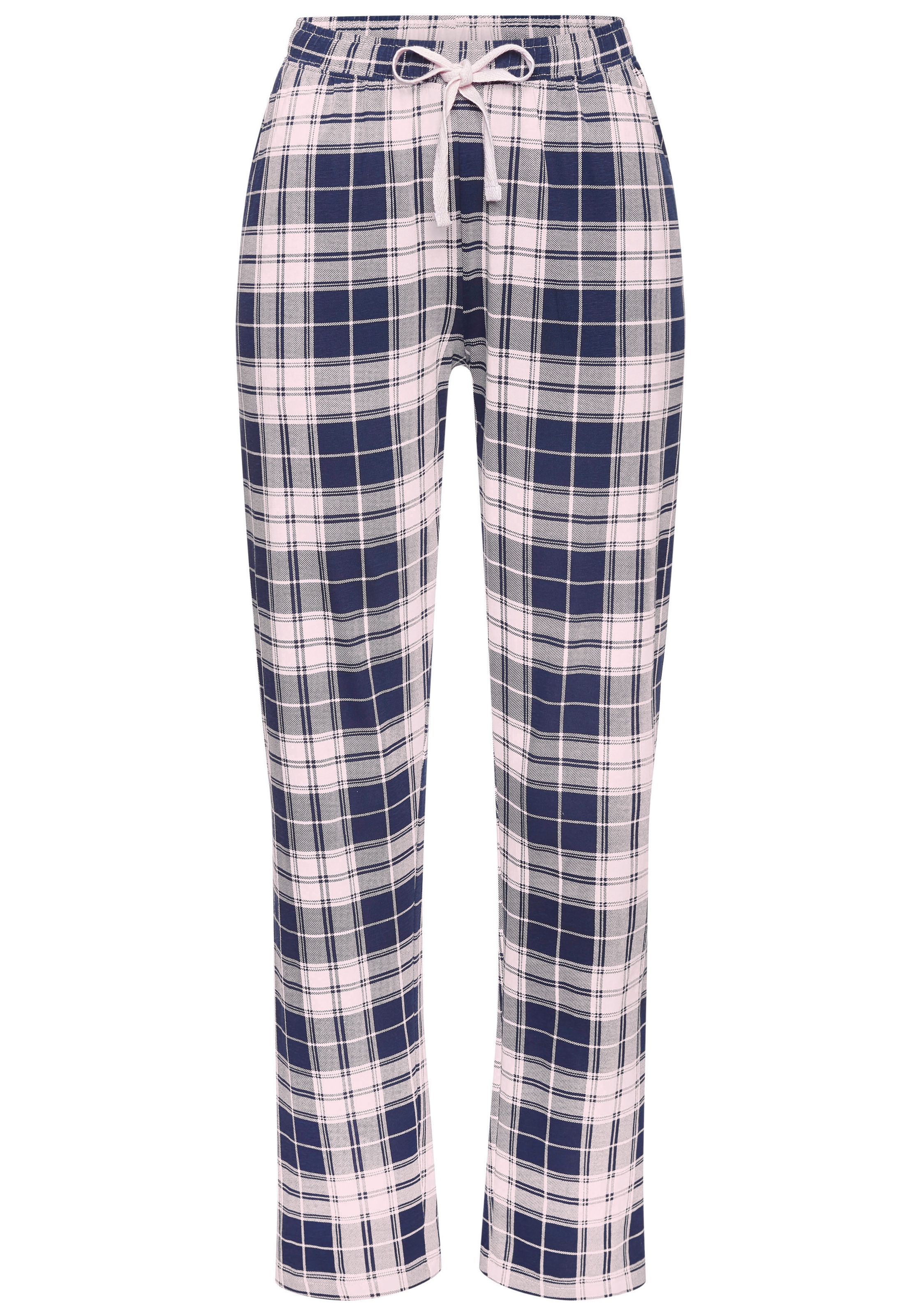 Vivance Dreams Pyjamahose, (Packung, 2 tlg.), Mit Streifen und Karos