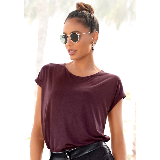 LASCANA Kurzarmshirt, im Basic-Style, T-Shirt aus weicher Viskose kaufen im  OTTO Online Shop