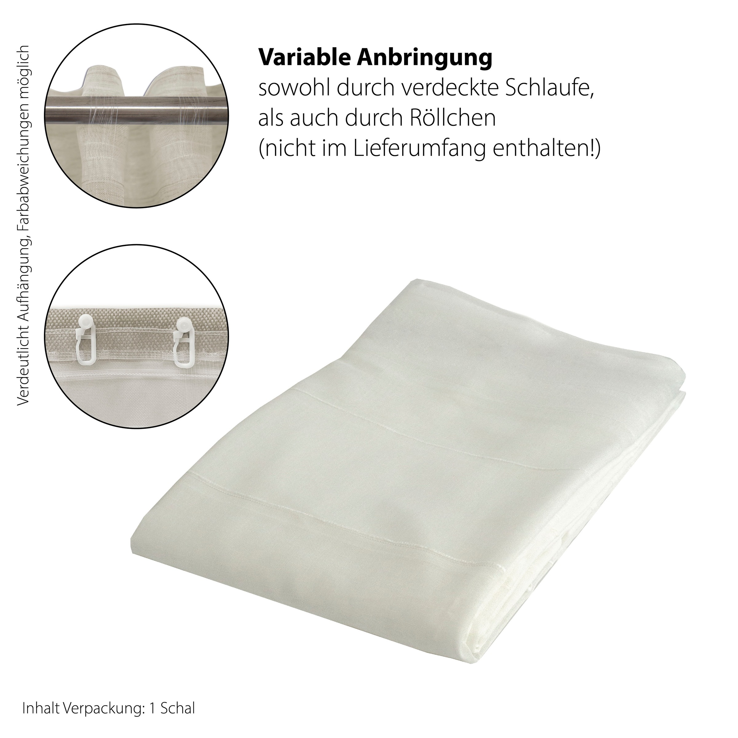 HOMING Vorhang »Kiran«, (1 St.), Fertigschal Kiran