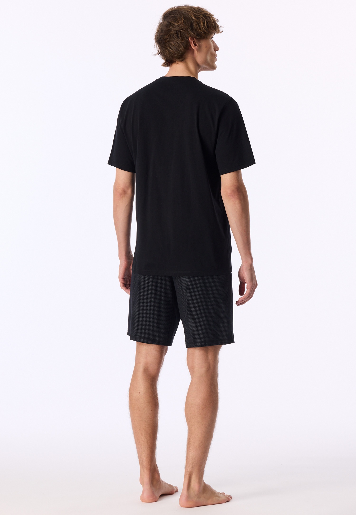 uncover by SCHIESSER Shorty »Uncover Nightwear« 2 tlg. V-Ausschnitt, Kurzarm, Kurze Hose, Reine Baumwolle, weich