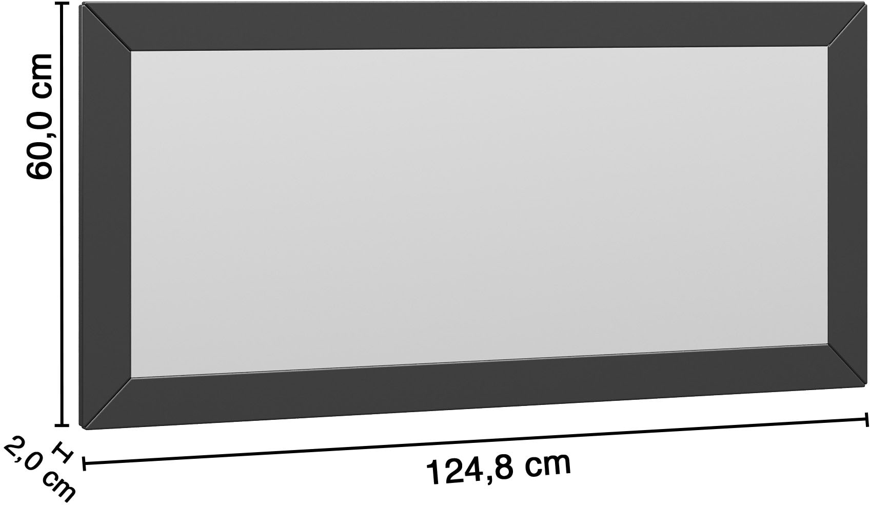 set one by Musterring Spiegel »York Schlafen« für Wandmontage, zwei Farbvarianten, B 125 x H 60 x T 2 cm