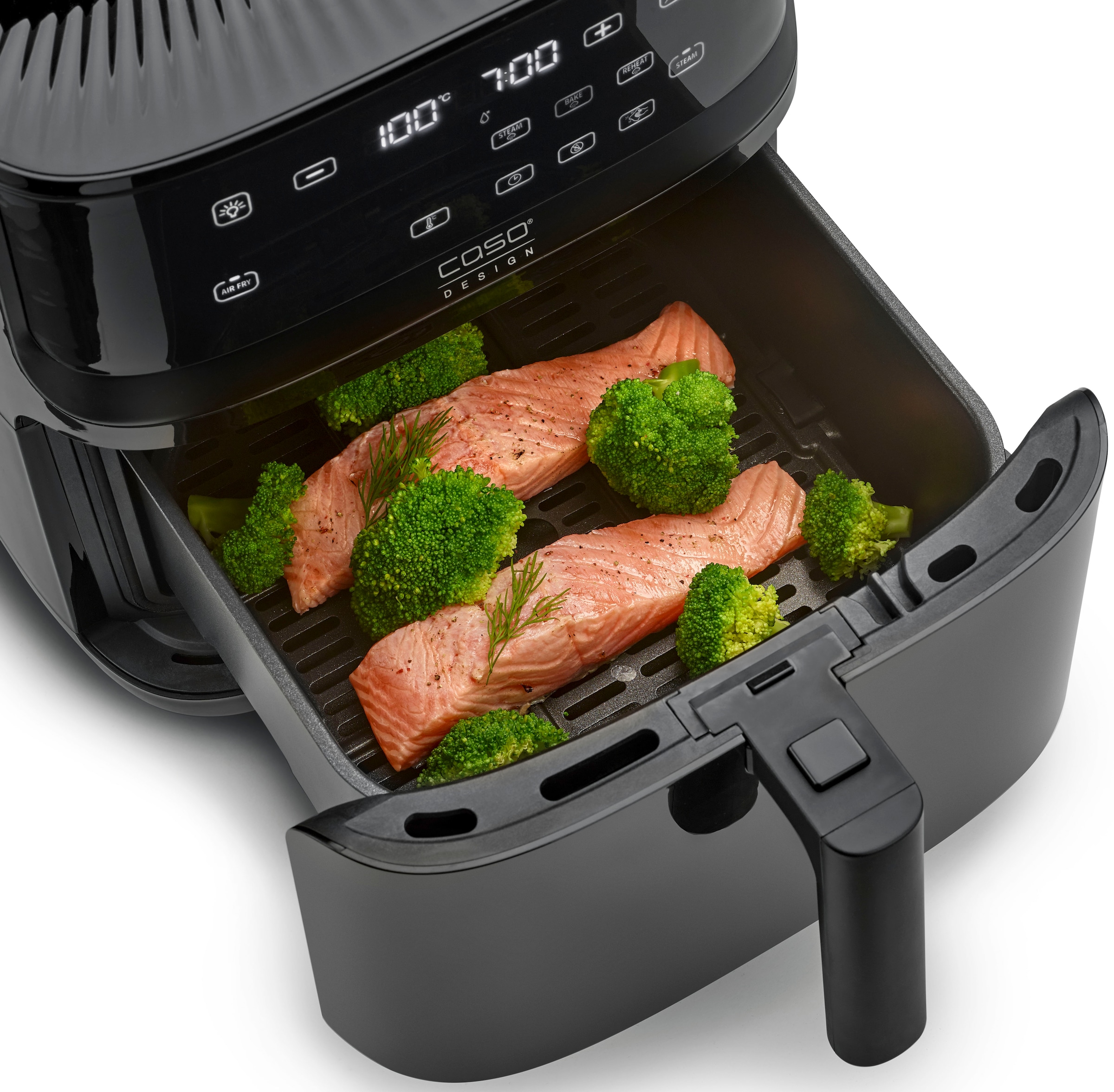 Caso Heißluftfritteuse »3182 AirFry & Steam 700, Dampfgar-AirFryer« 1700 W mit Dampfgarfunktion