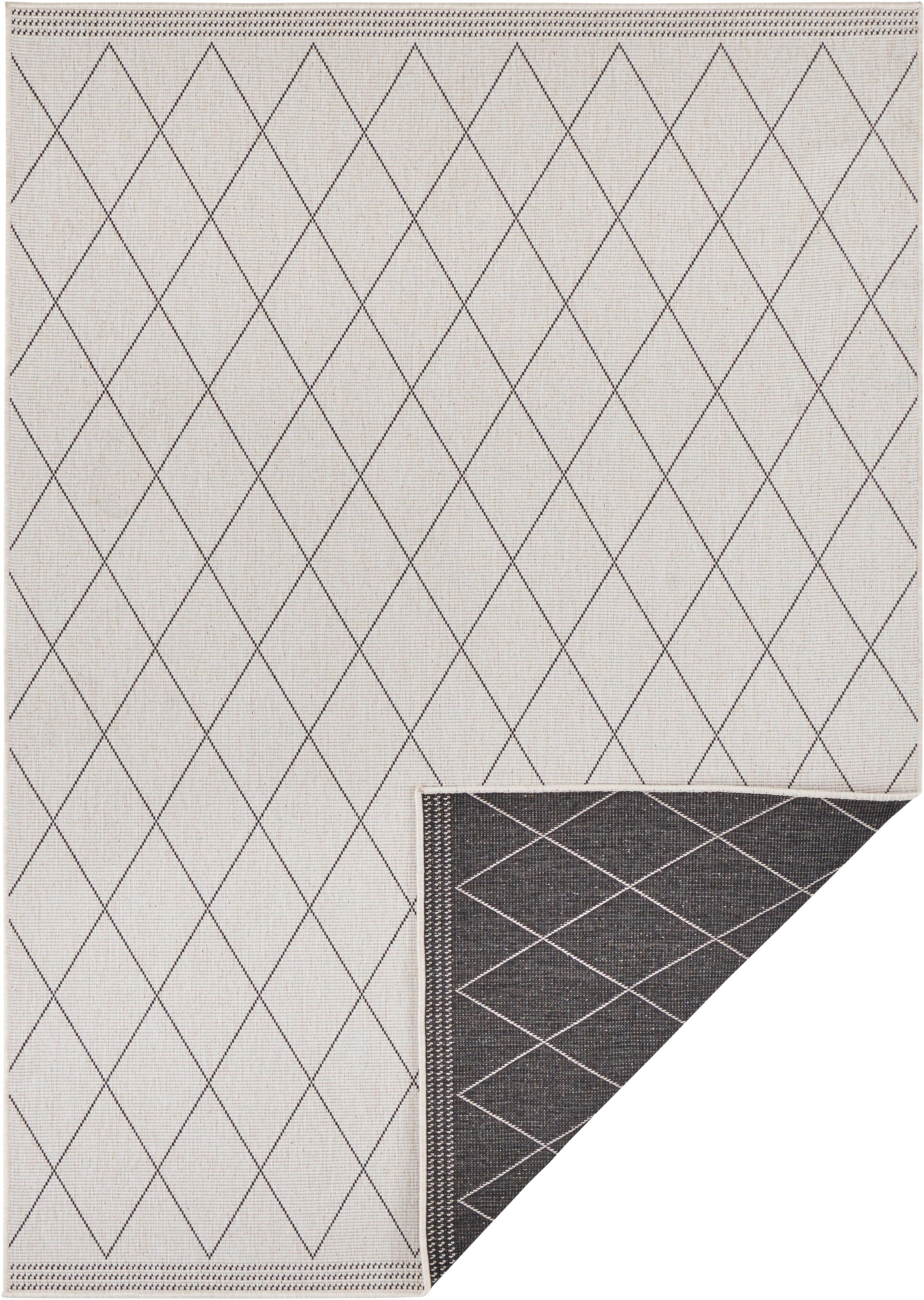 freundin Home Collection Teppich »Daisy«, rechteckig, 5 mm Höhe, In-& Outdoor, Teppich, Wetterfest, Balkon, Garten, Wohnzimmer, Modern