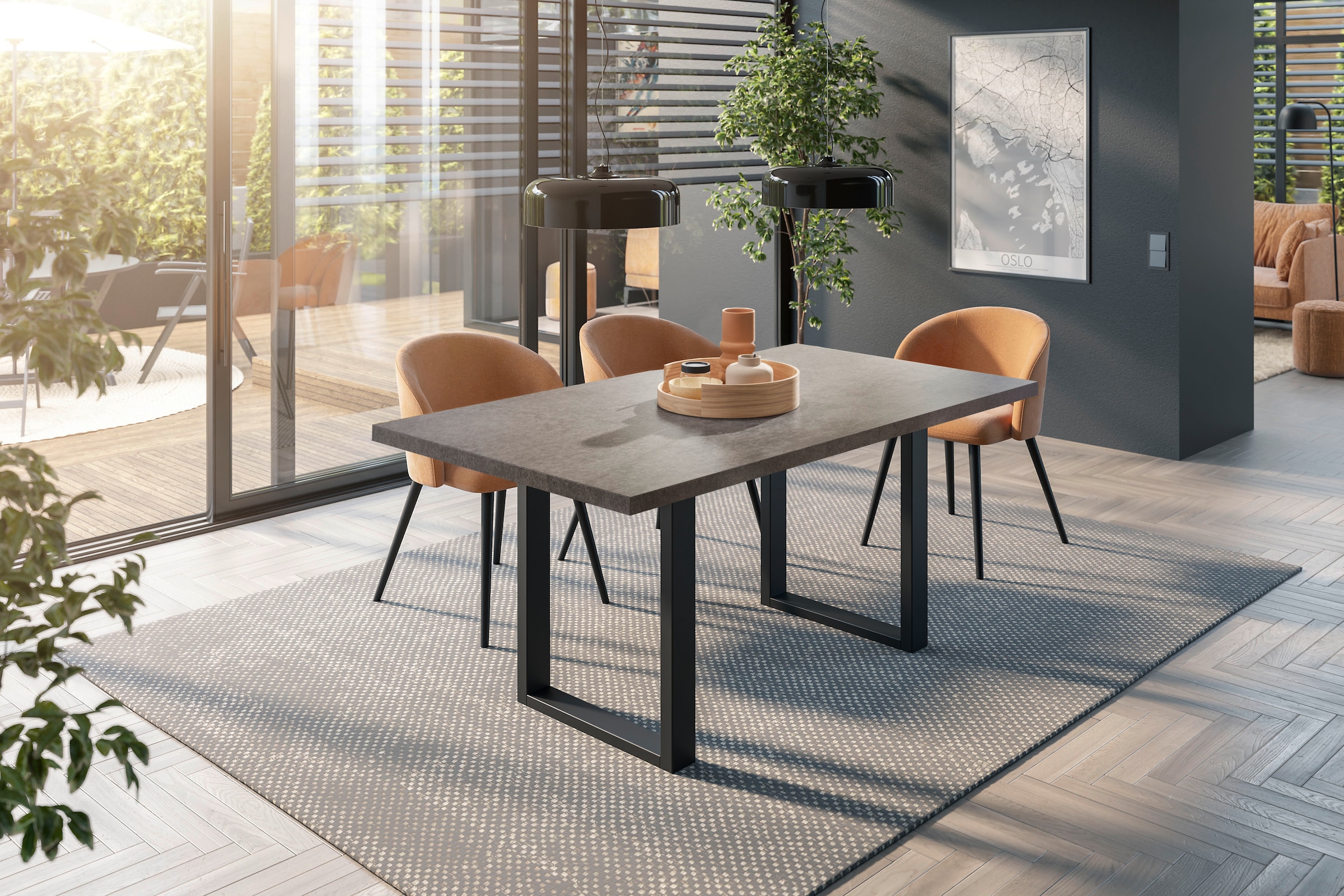 Mäusbacher Esstisch »Big System Metall« Metallgestell in U-Form