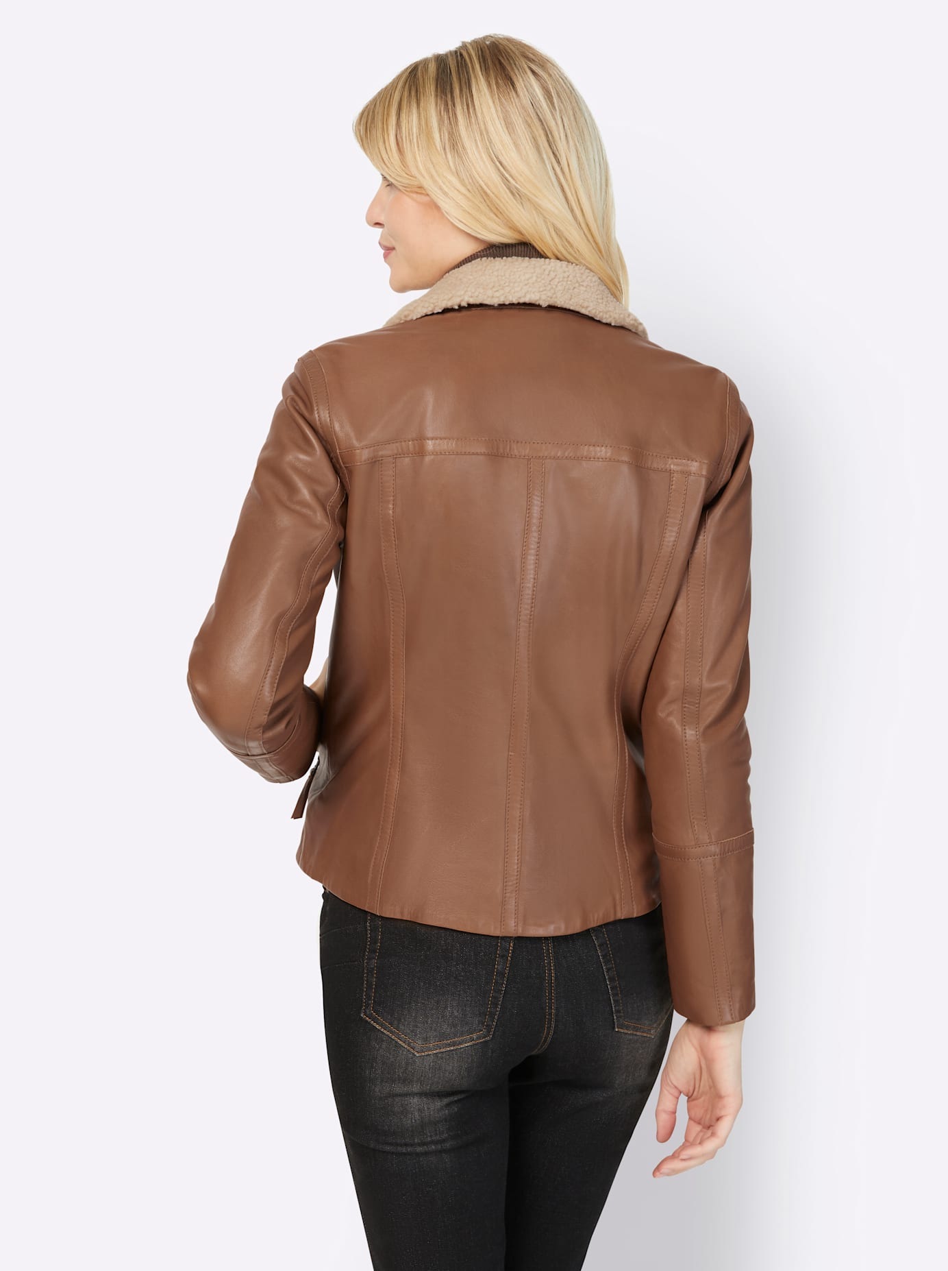 heine Lederjacke, ohne Kapuze