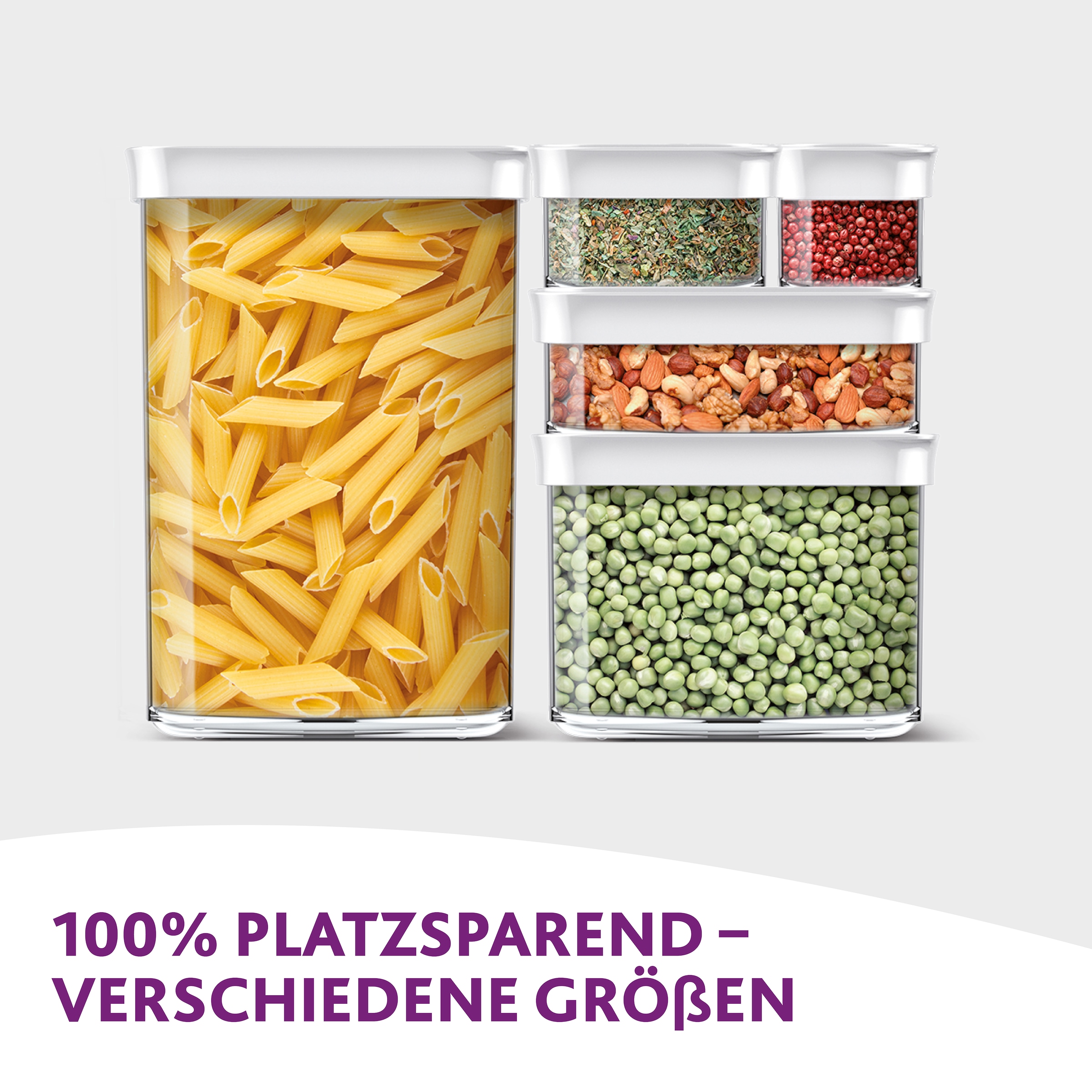 Emsa Vorratsdose »Optima«, (2 tlg.), 1 Liter, rechteckig, Schiebedeckel, frische Dichtung, Stapelränder