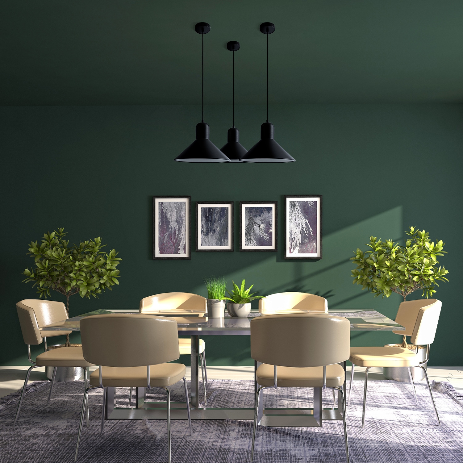 Paco Home Pendelleuchte »CLAIRE« E27 Hängelampe Esszimmer Küchenlampe Hängend Esstischlampe Matt E27