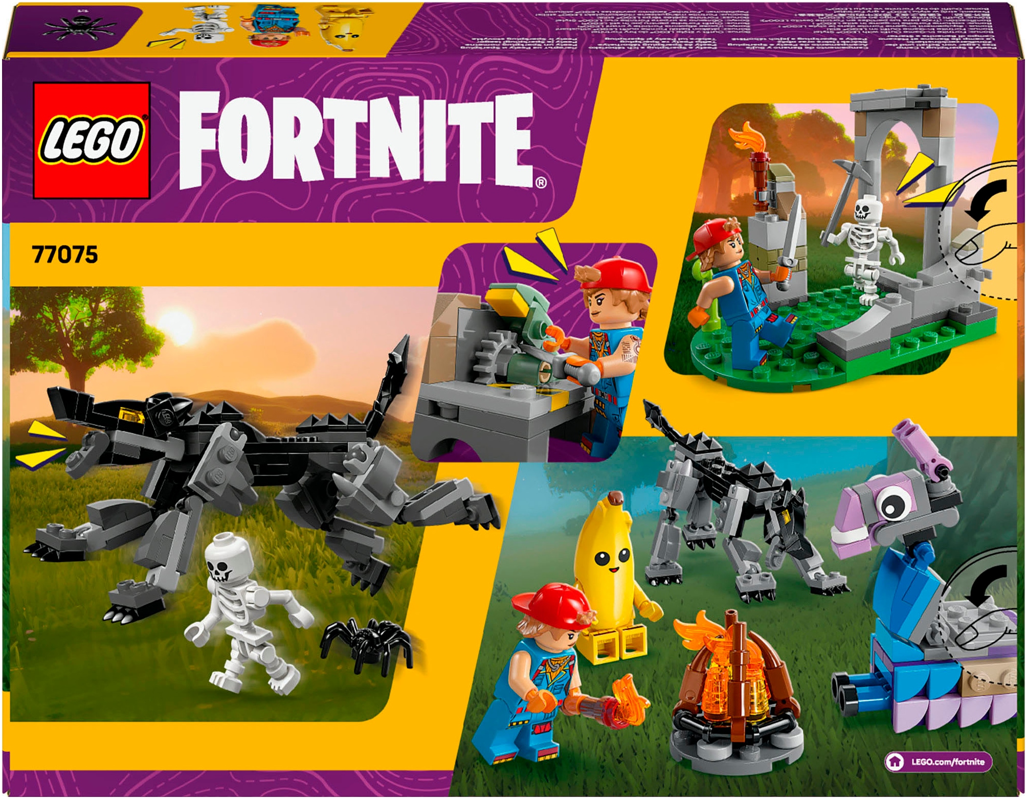 LEGO® Konstruktionsspielsteine »Das Lager von Schali und der Zündkerzenkünstlerin (77075)«, (250 St.), LEGO Fortnite; Made in Europe