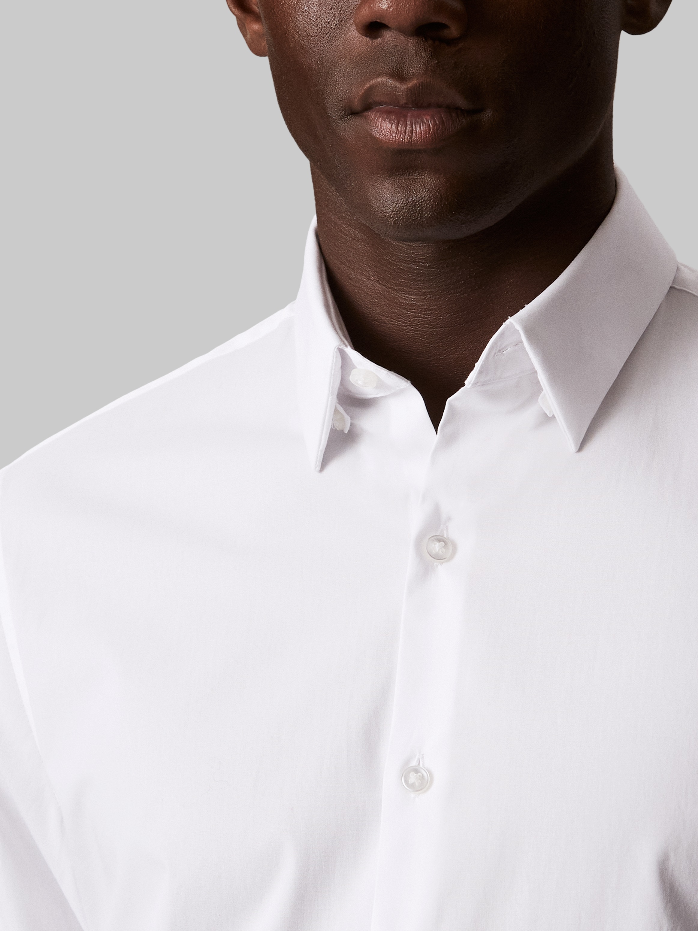 Calvin Klein Businesshemd »XSLIM ESNTL POPLIN NOS STR SLD« Mit Rundhalsausschnitt