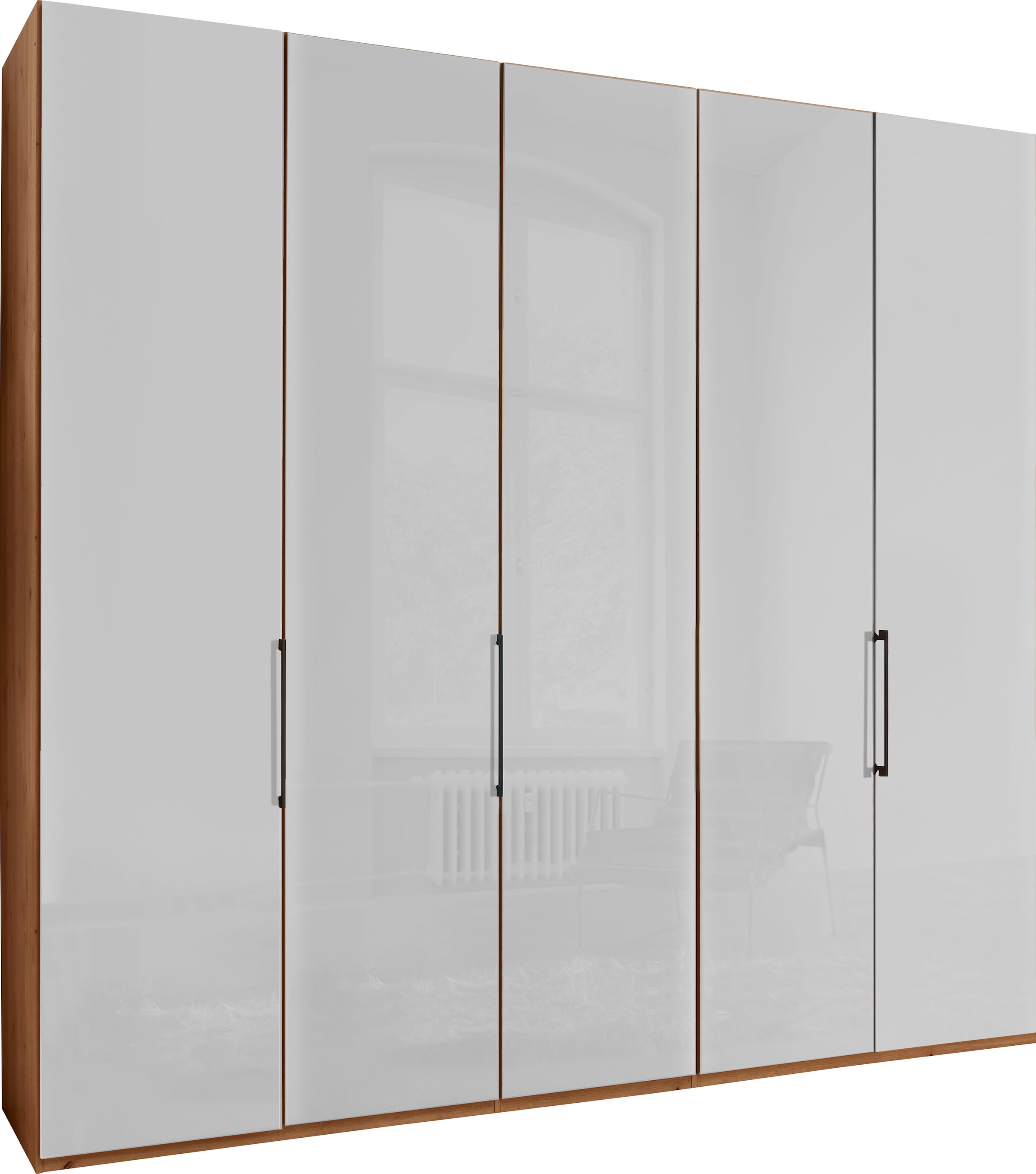 WIEMANN Falttürenschrank »Monaco«, mit Glasfront sowie hochwertige Beschläge