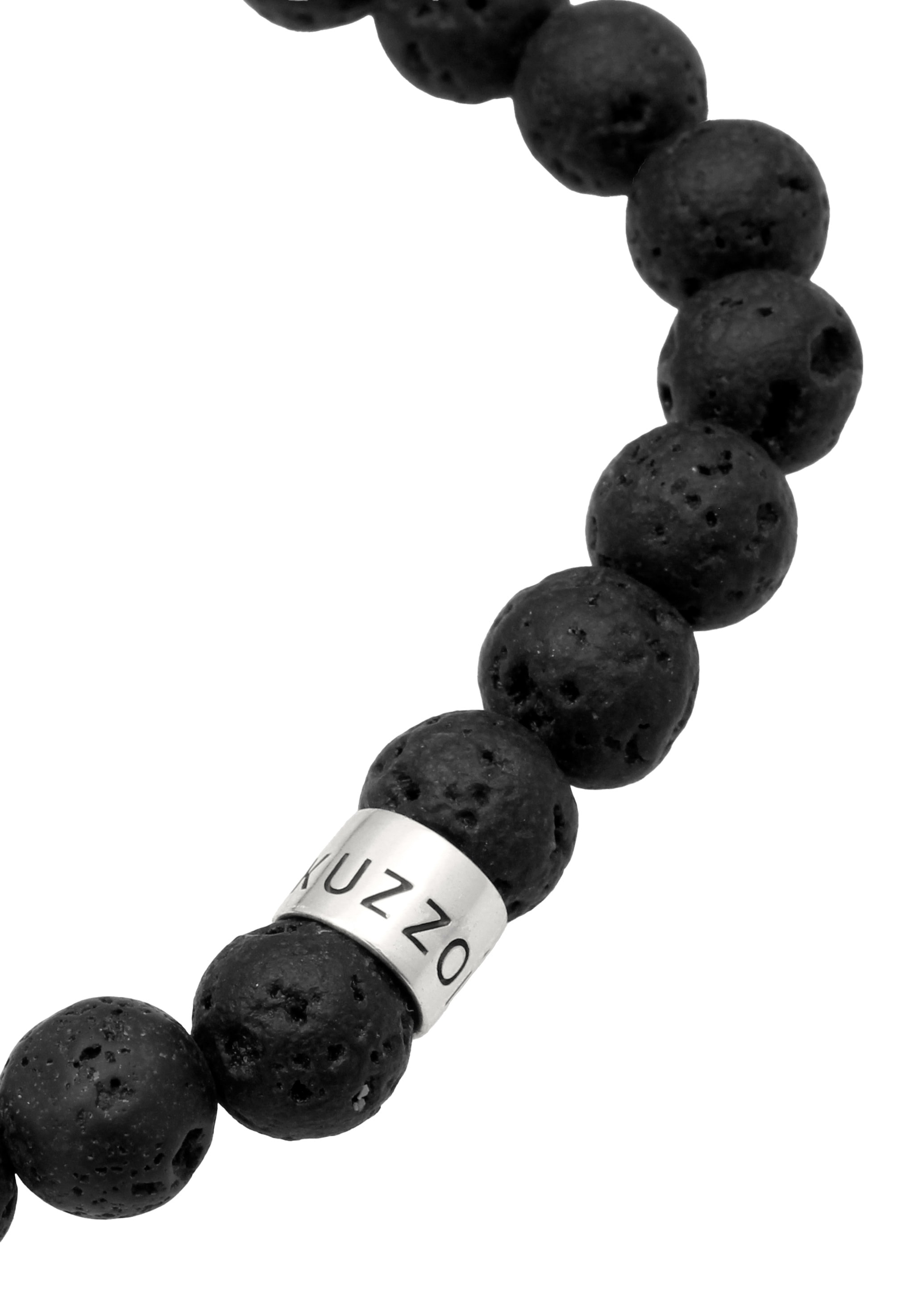 Kuzzoi Armkette »Armband Edelstein Lava Tigerauge Braun 925 Sterling Silber«