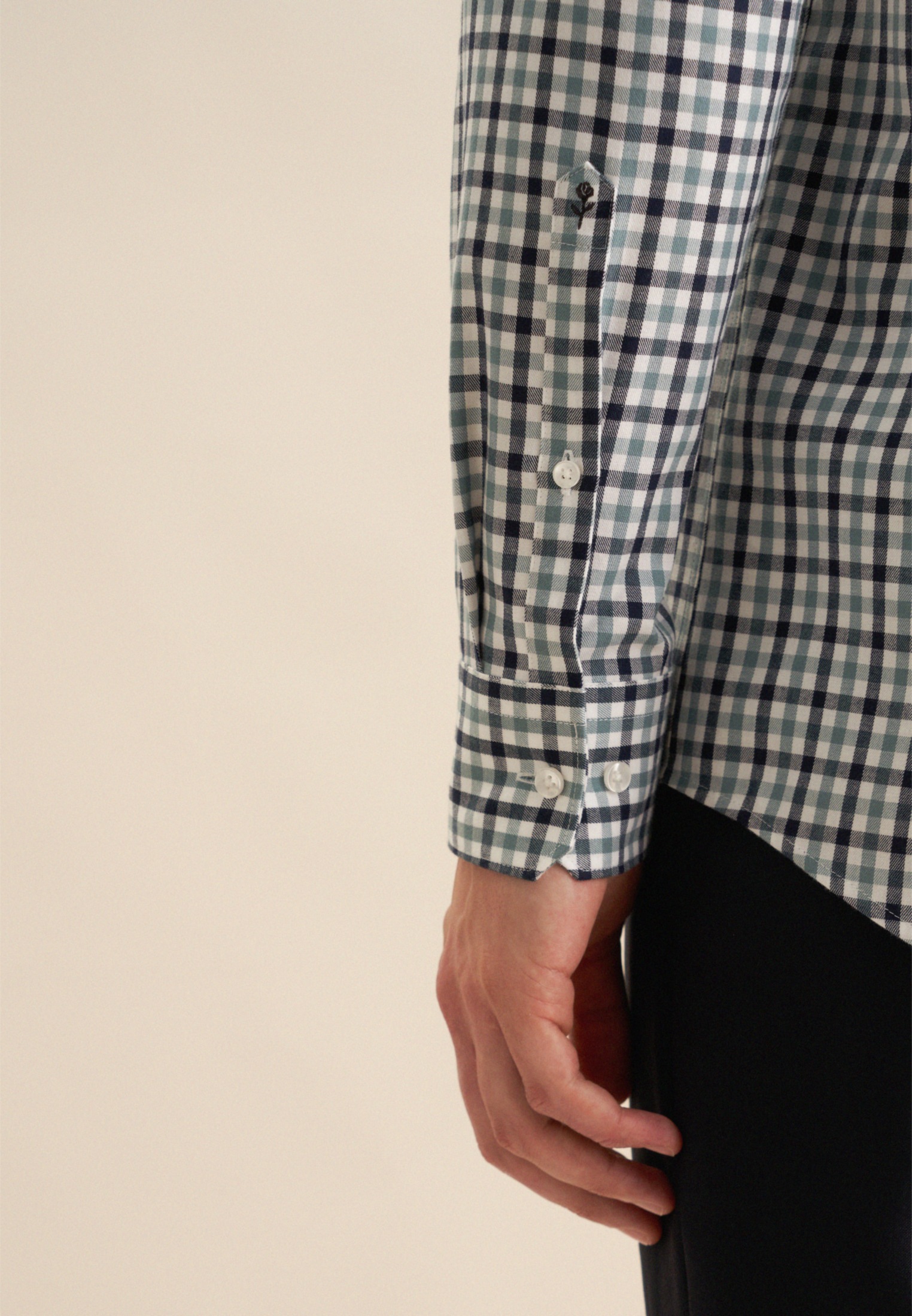 seidensticker Flanellhemd »Regular«, Regular Langarm Button-Down-Kragen Karo