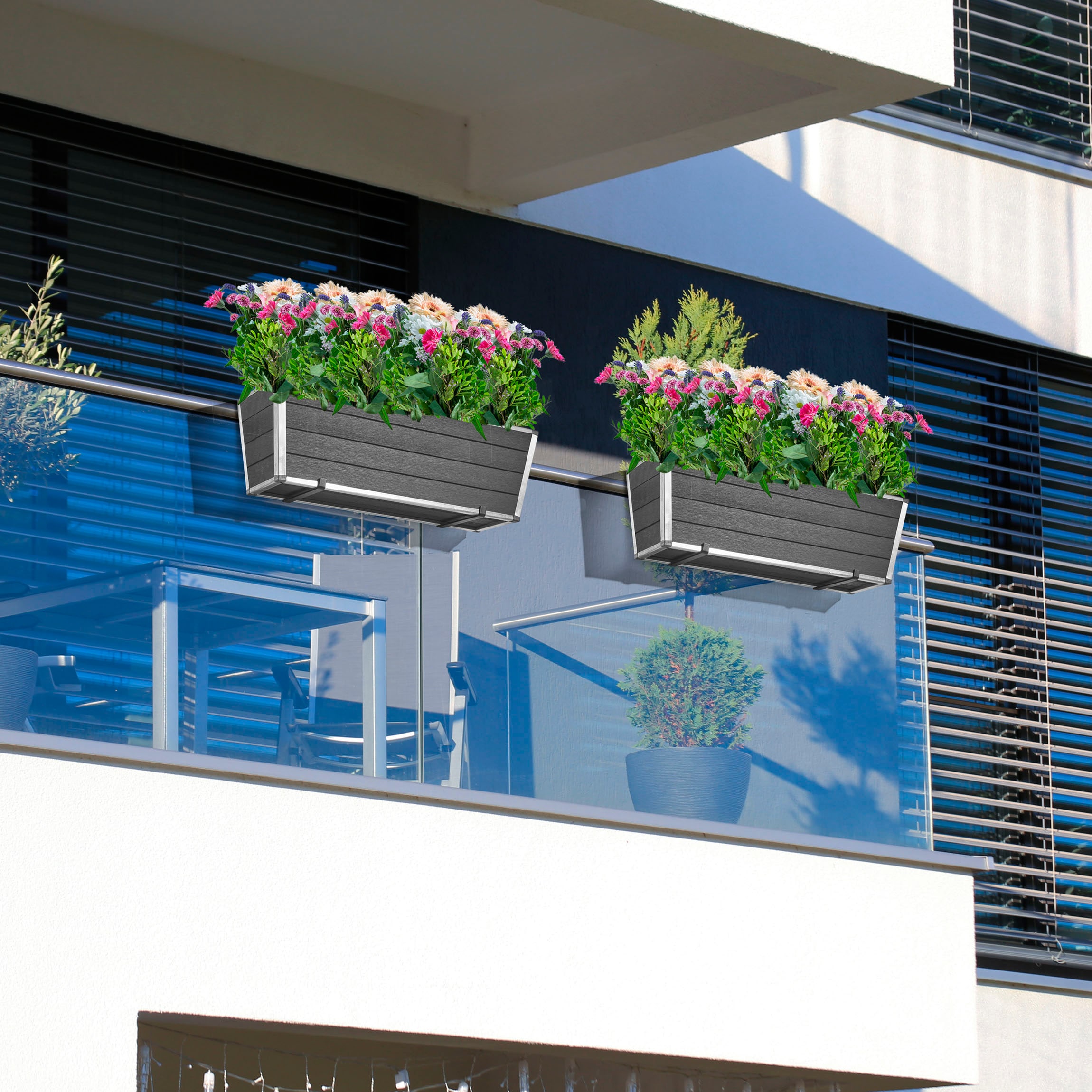 Gartenfreude Balkonkasten, 60,5 x 19,5 x 20,5 cm