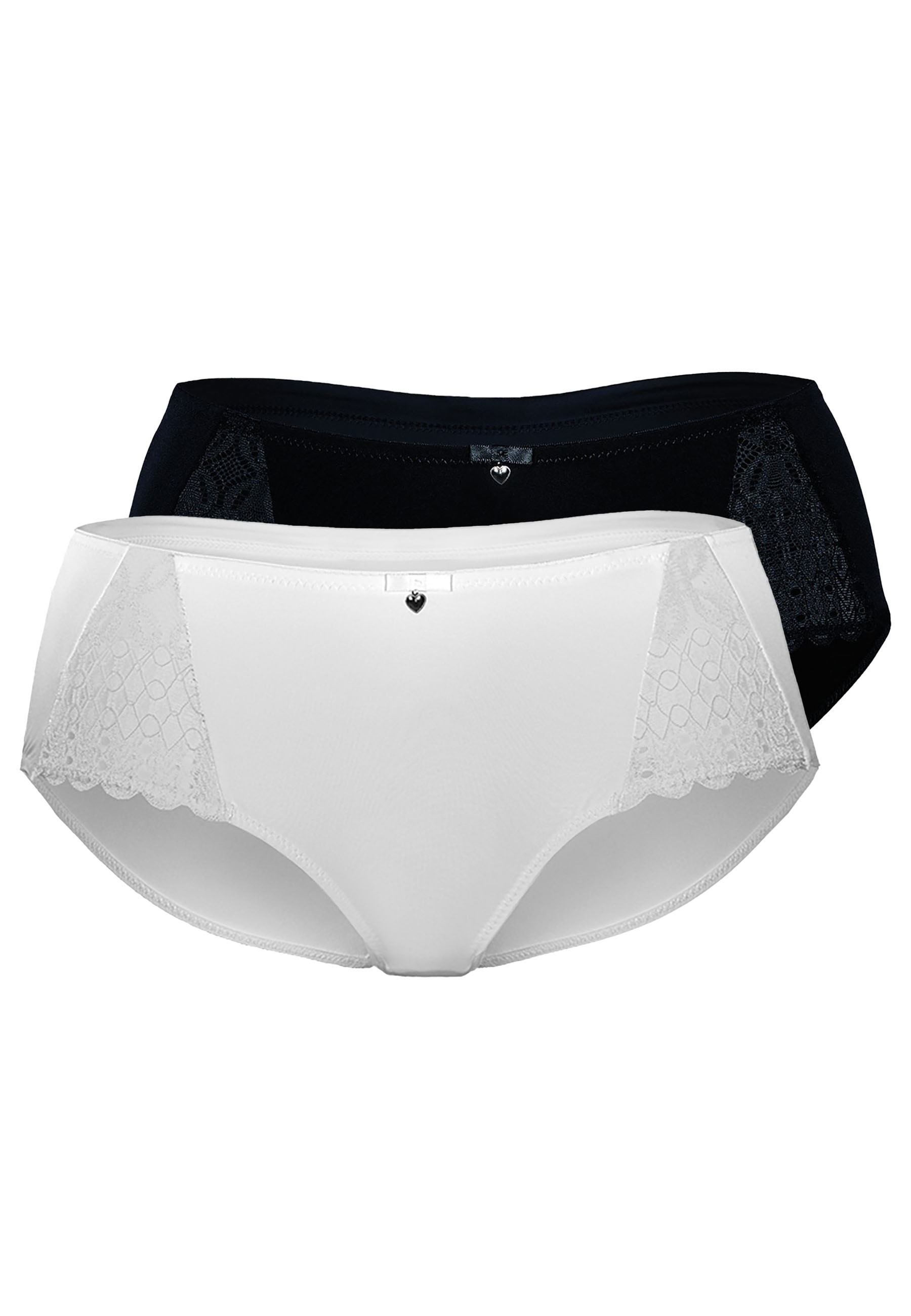 Panty, (2er Pack), mit Spitzeneinsatz