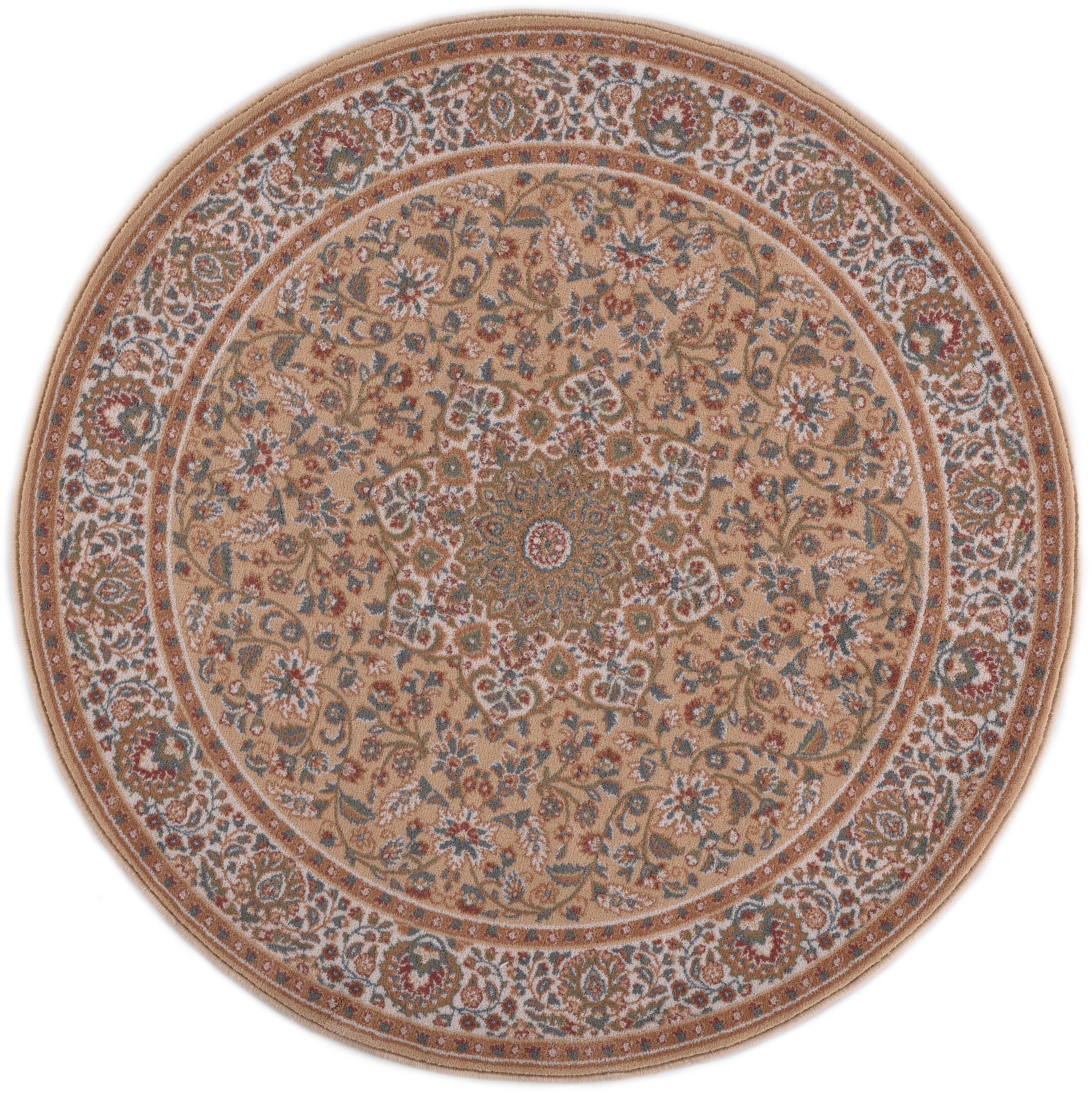 THEKO Wollteppich »Dolna - 859«, rund, 10 mm Höhe, Kurzflor, reine Wolle, Orient-Optik