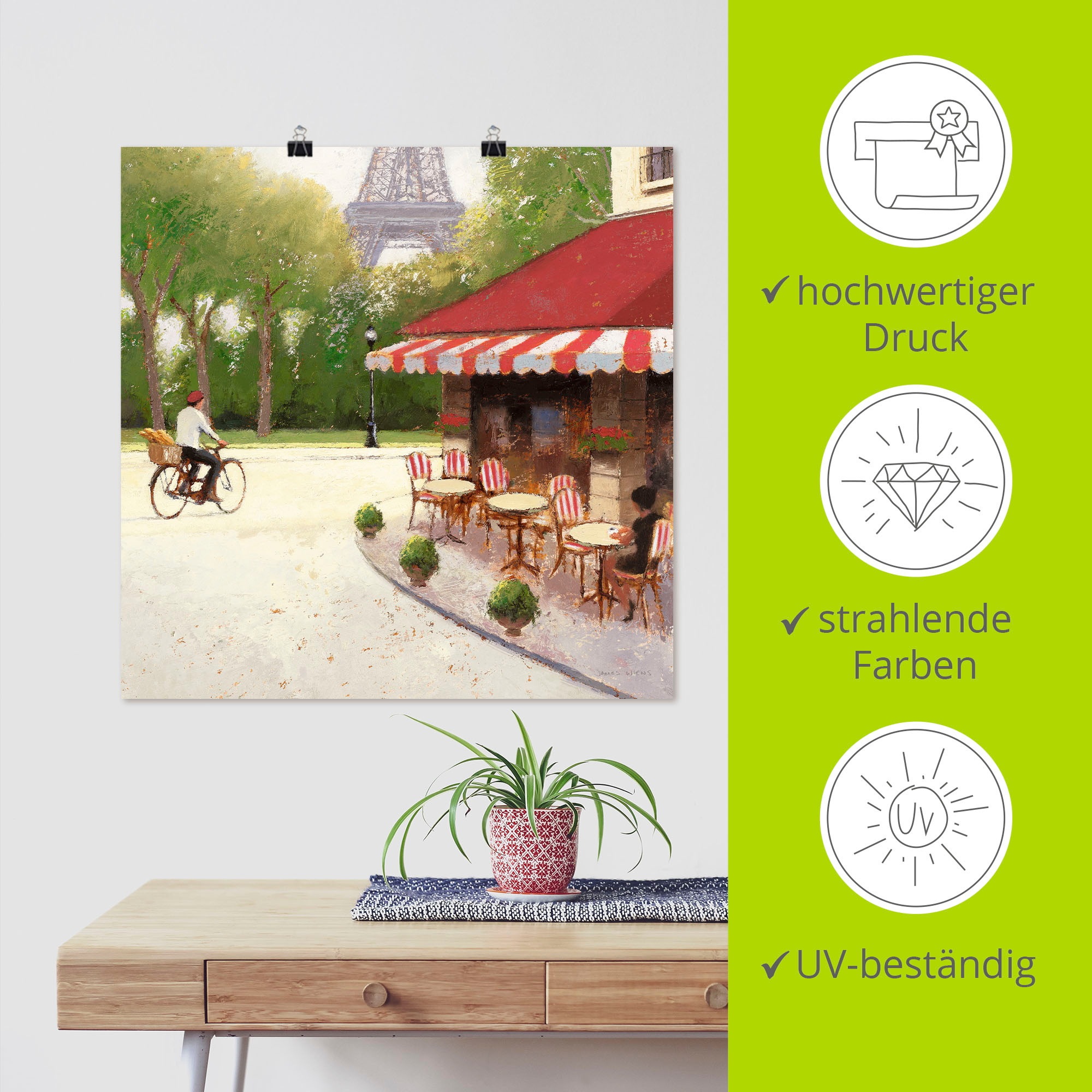 Artland Poster »Café du Martin III« Europa 1 Stk. tlg. als Leinwandbild, Poster in verschied. Größen