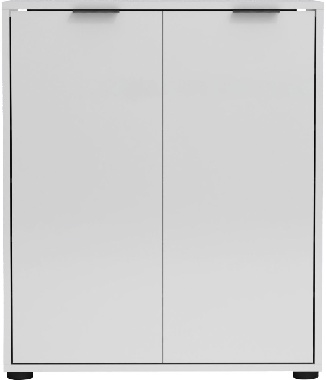 INOSIGN Schuhschrank »Jolly,Schuhkommode,Schuhmöbel,Schuhablage,Schuhregal«, Breite 72,5 cm, Höhe 86 cm, 2 Türen, 6 Fächer, hochglanz, Alu Griff