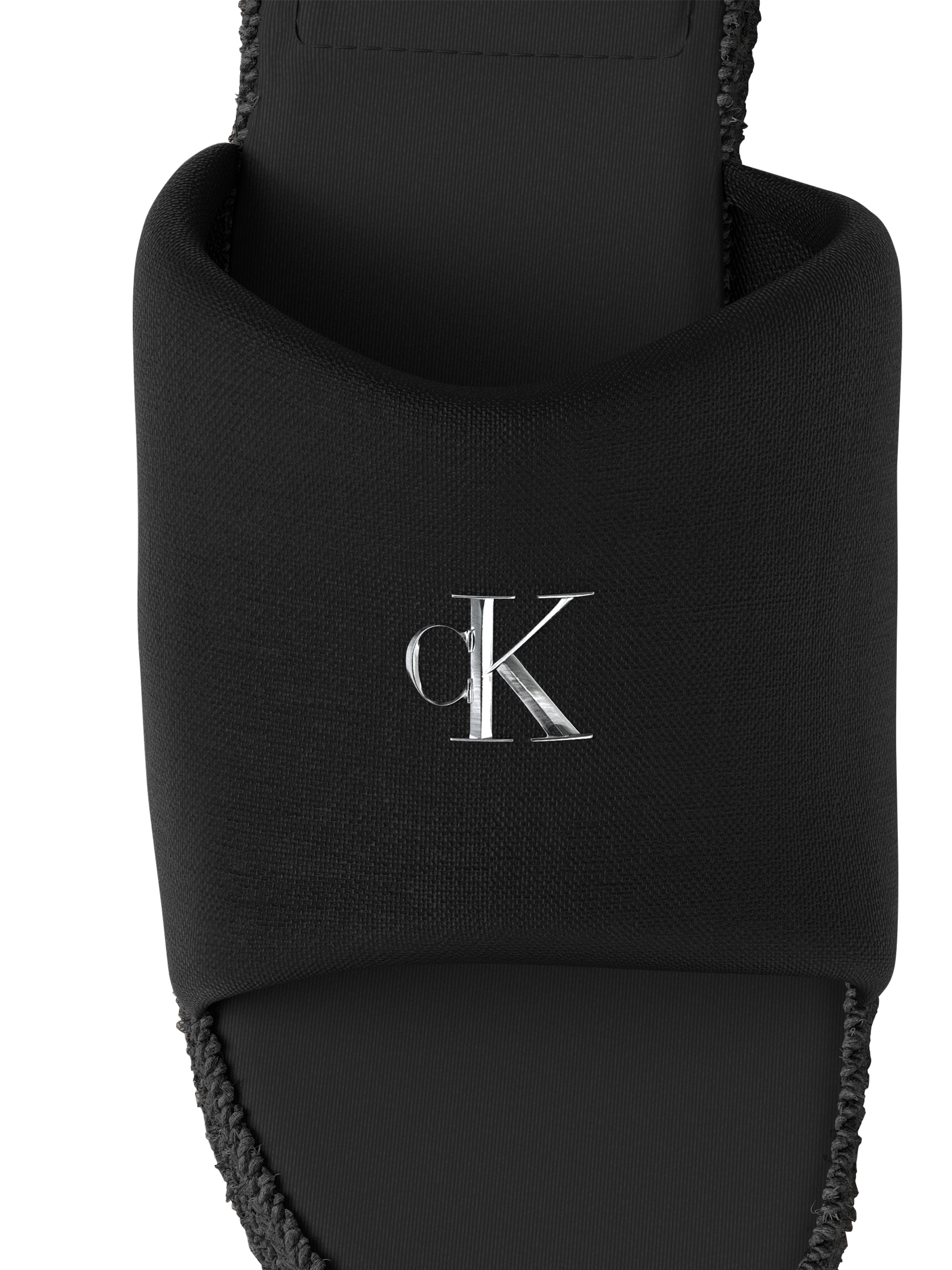 Calvin Klein Keilpantolette »WEDGE ESPAD 70 CANVAS MG«  Sommerschuh, Urlaubsschuh mit Plateau und Jutebesatz
