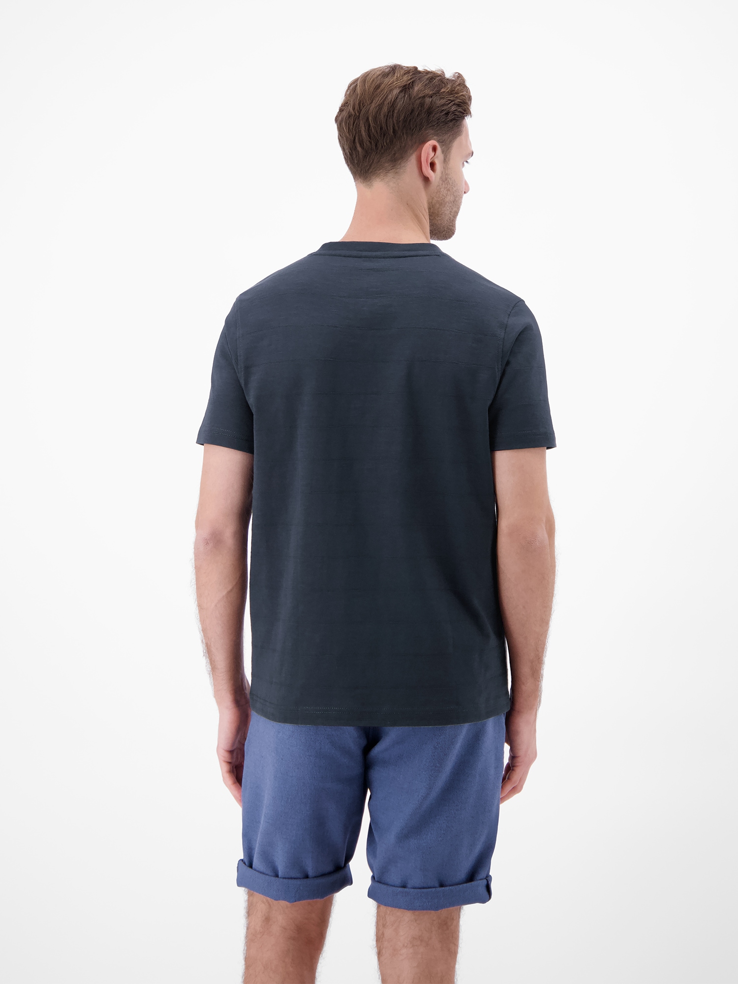 LERROS T-Shirt »T-Shirt mit V-Neck in Strickqualität«