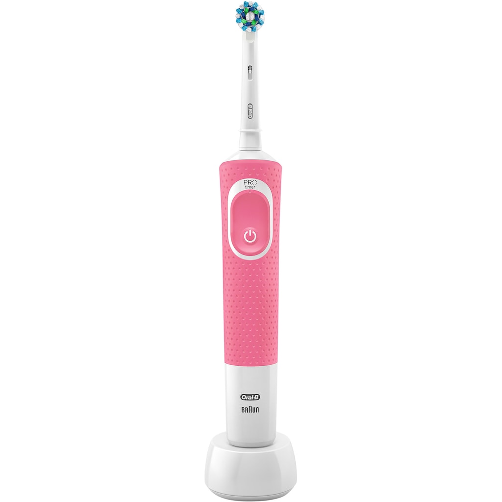 Oral-B Elektrische Zahnbürste »Vitality 100 CrossAction Pink«, 1 St. Aufsteckbürsten