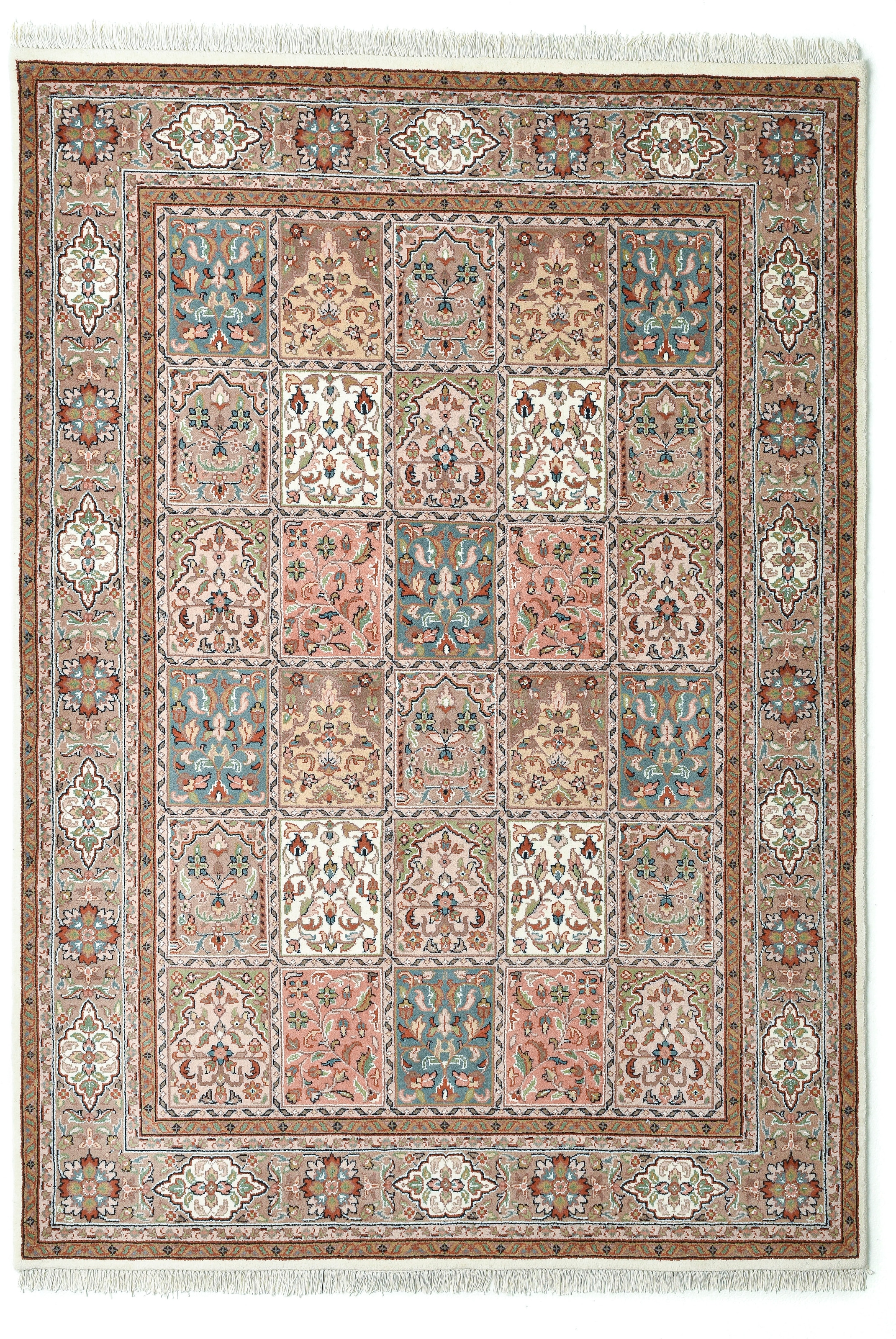 my home Orientteppich »BB Oriantal 1«, rechteckig, 12 mm Höhe, reine Wolle, handgeknüpft, orientalisches Design, mit Fransen