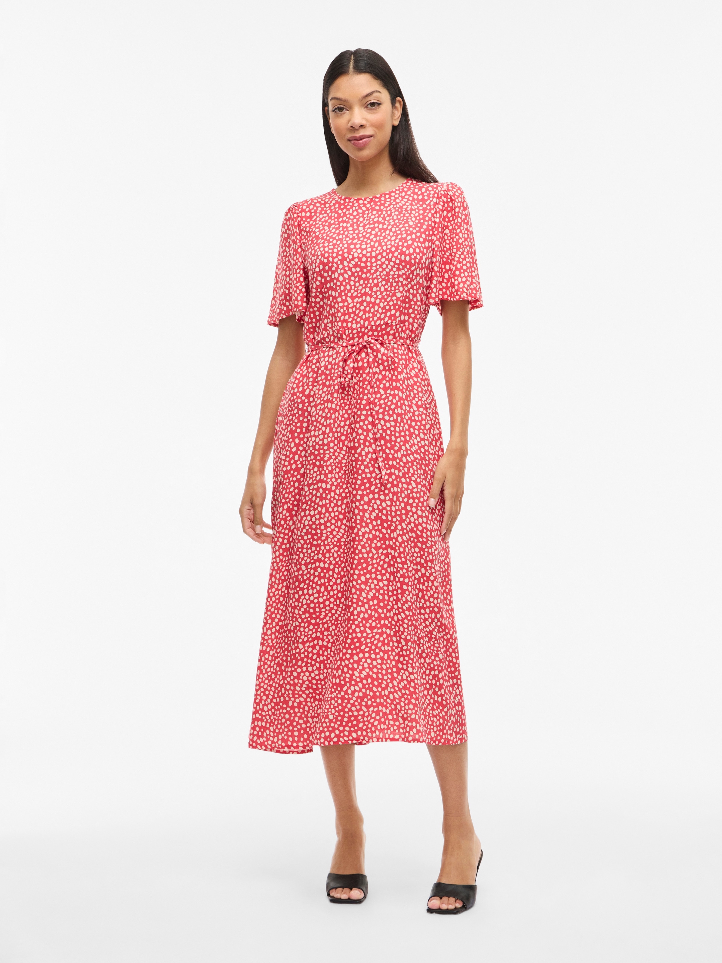 Vila Druckkleid »VIGRACE O-NECK S/S MIDI DRESS - NOOS« Sommerkleid,