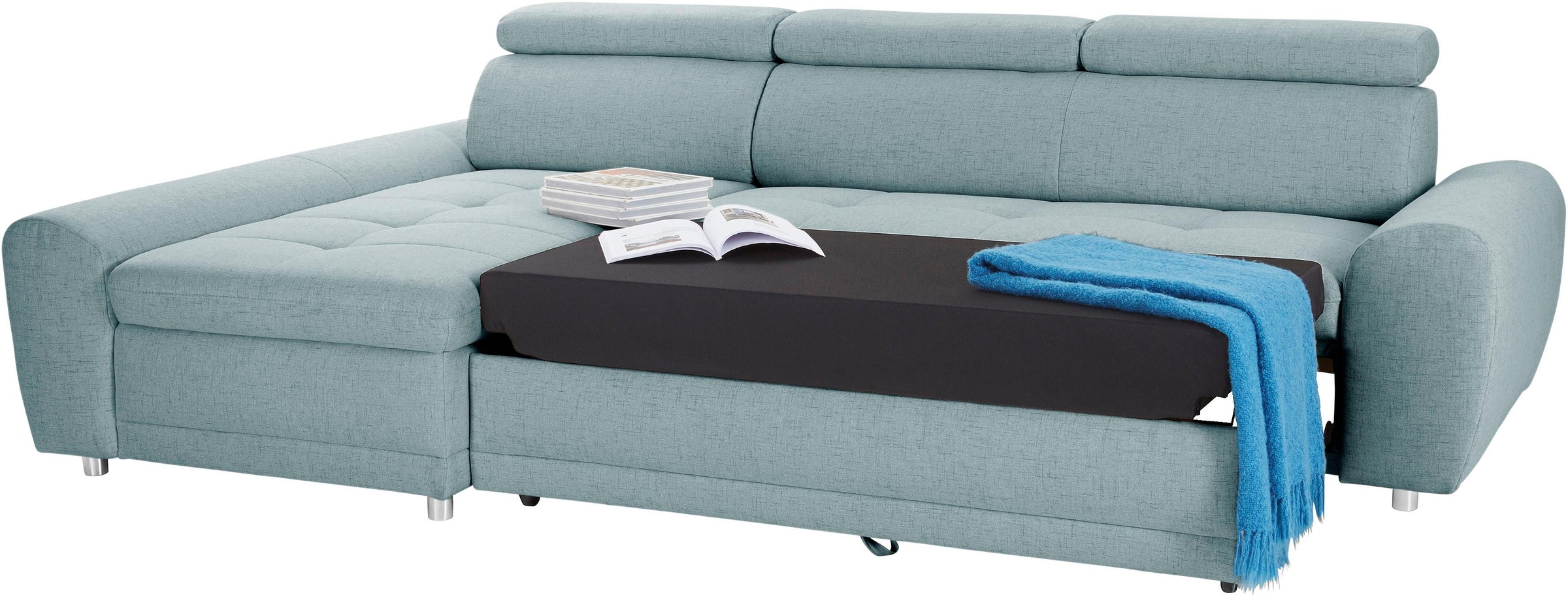 sit&more Ecksofa »Riva L-Form«, inklusive Kopteilverstellung, wahlweise mit Bettfunktion